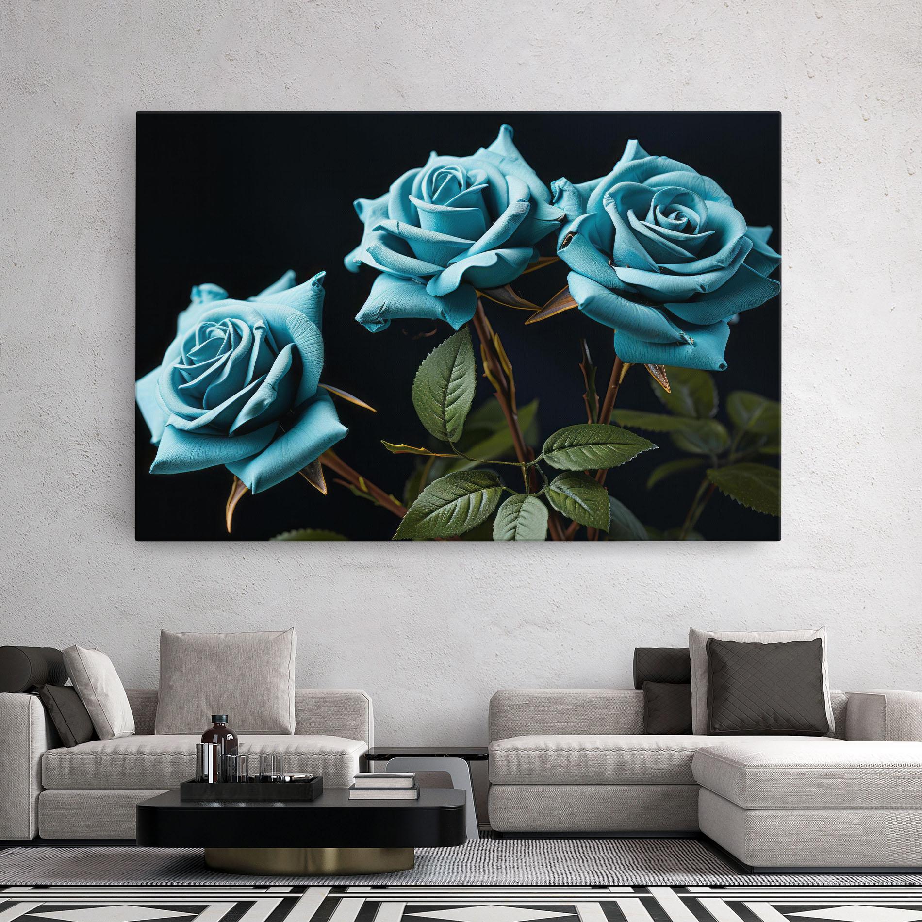 Tablou Canvas Blue Roses mockup 2