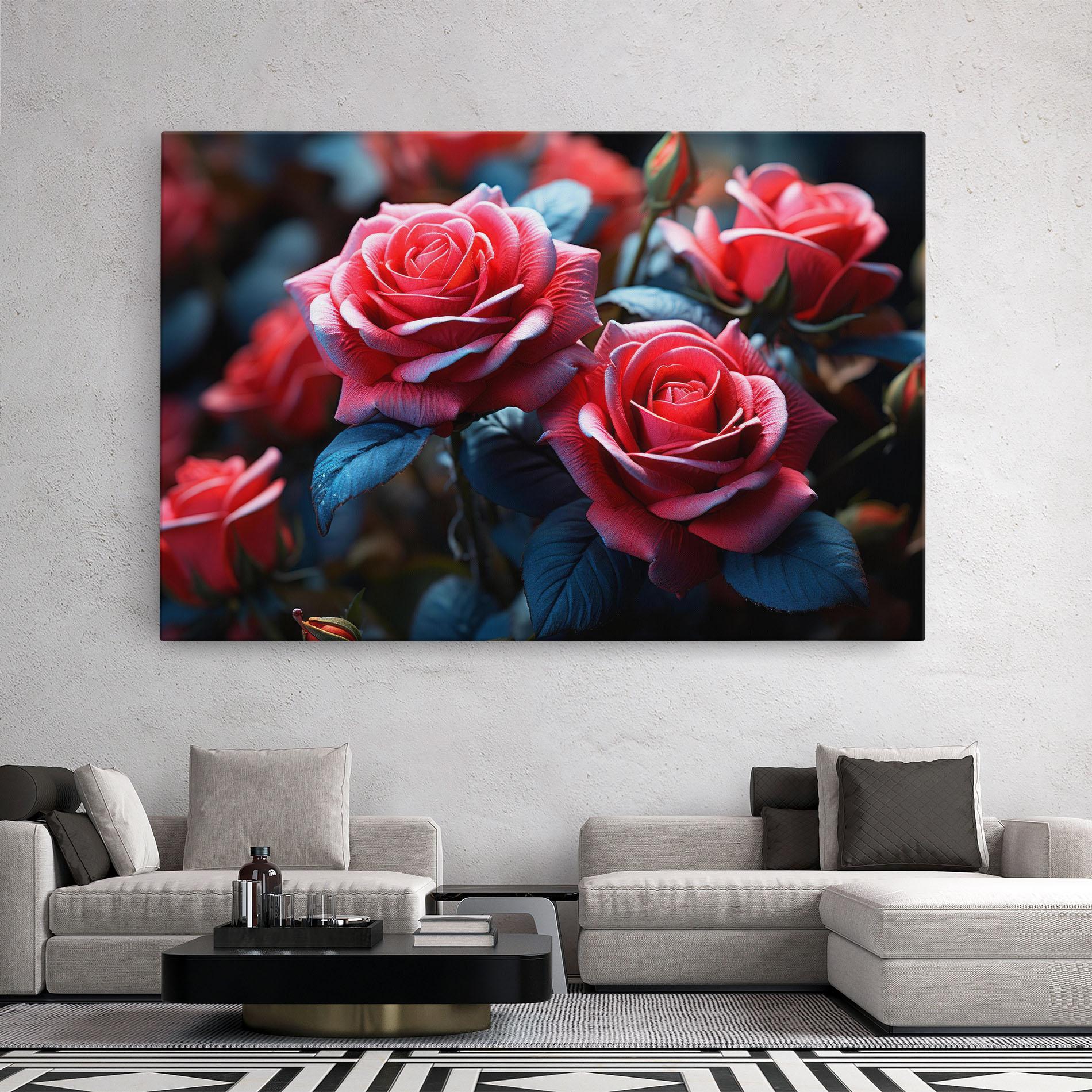 Tablou Canvas Dark Pink Rose mockup 2