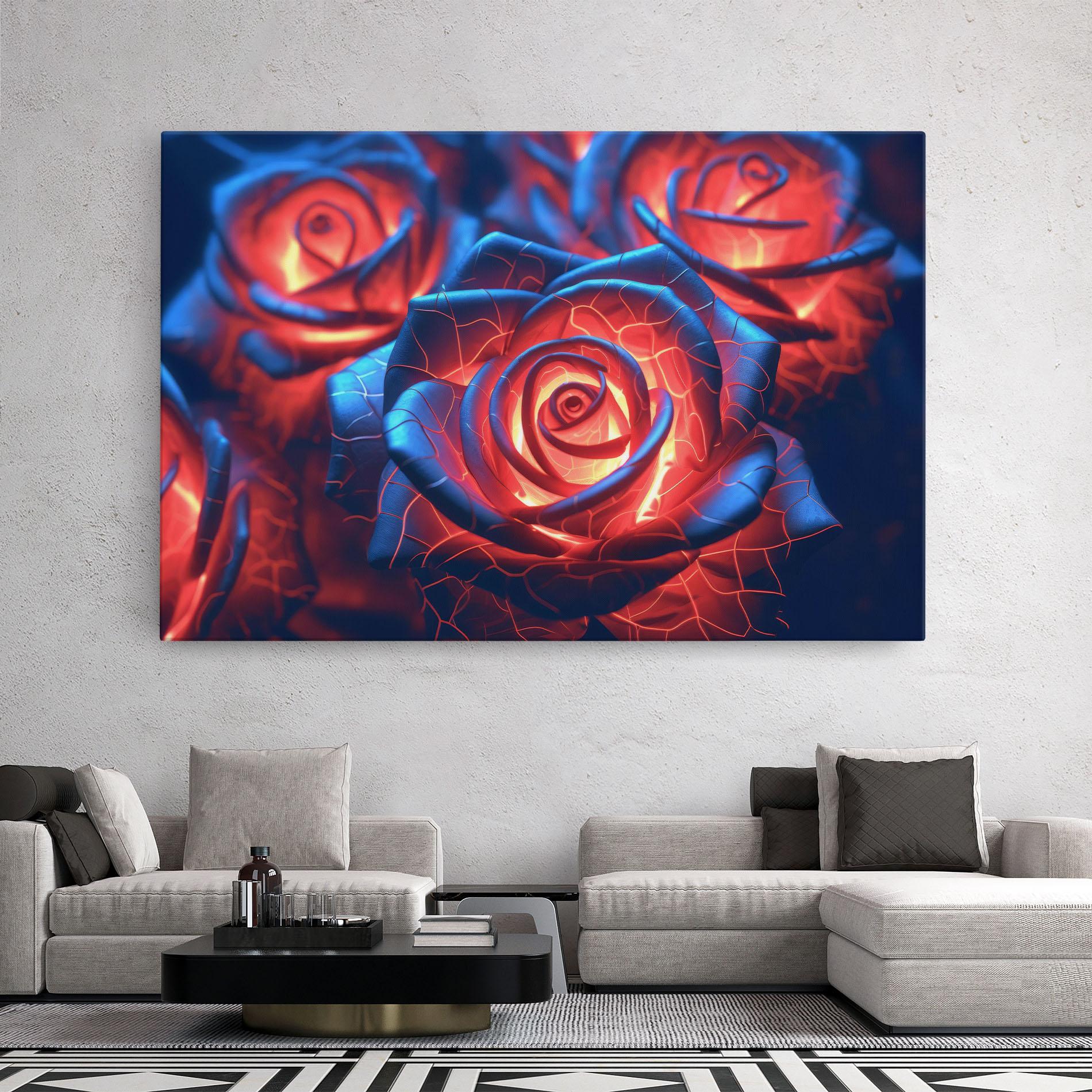 Tablou Canvas Glowing Roses mockup 2