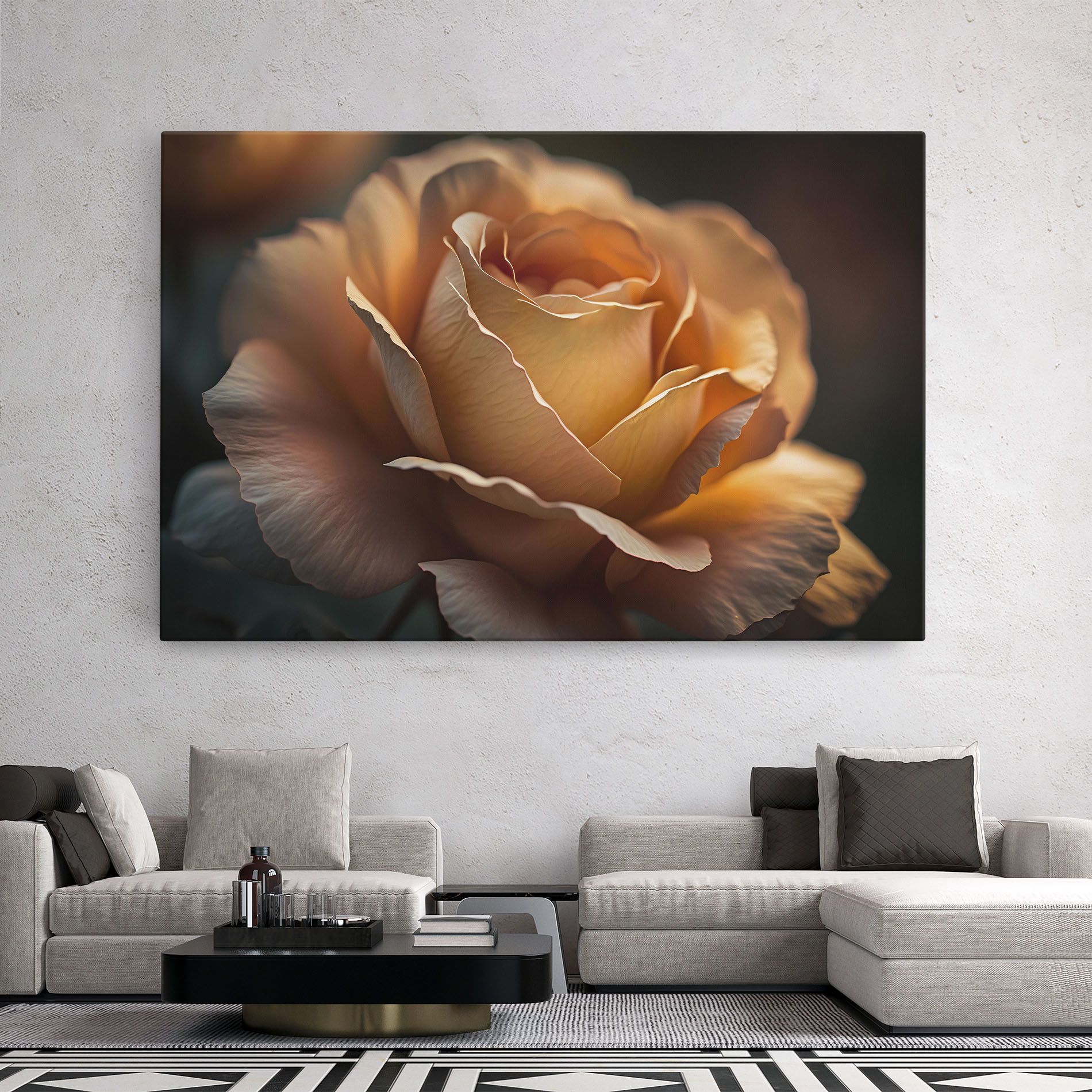 Light Orange Rose Close Up mockup 2