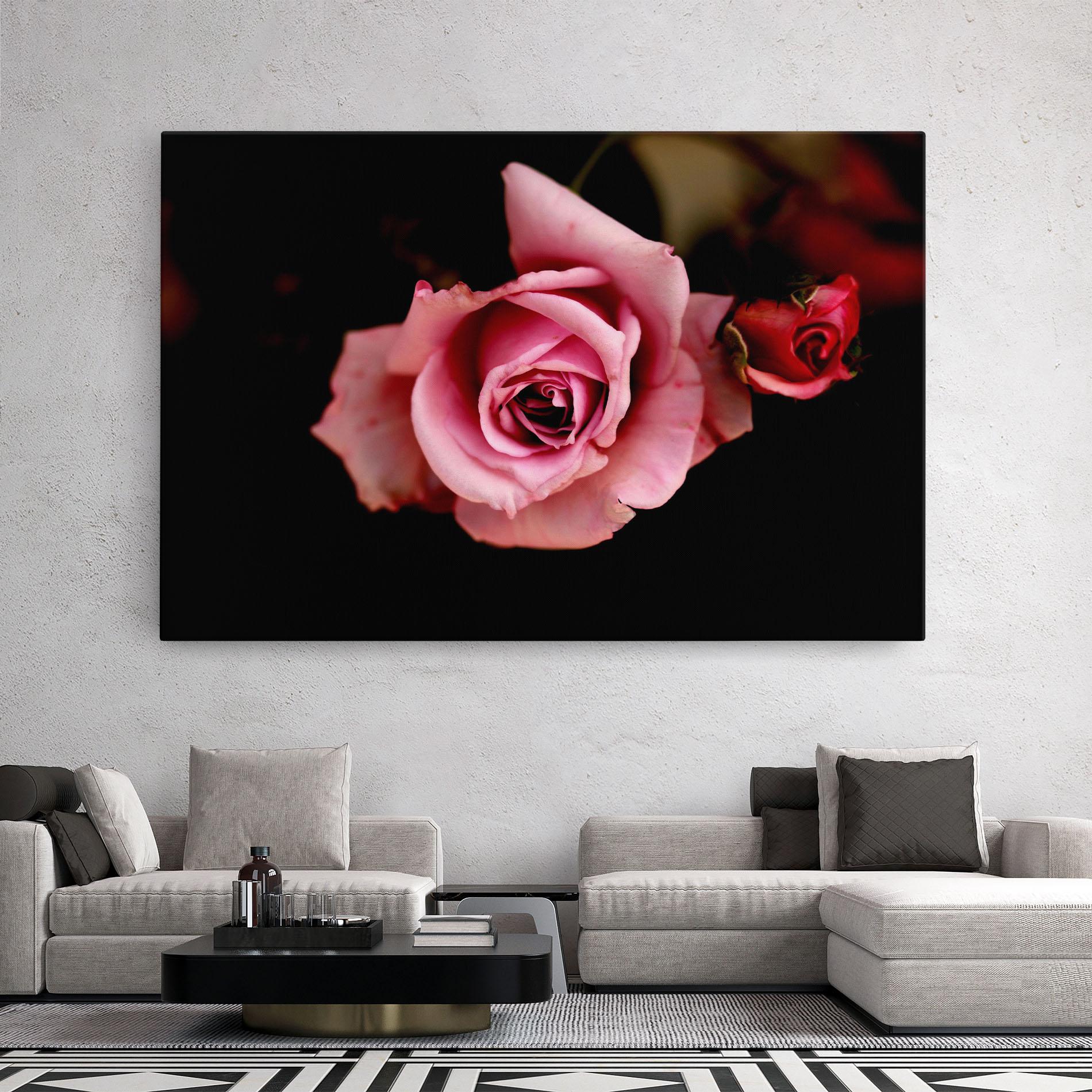 Tablou Canvas Opened Pink Rose mockup 2