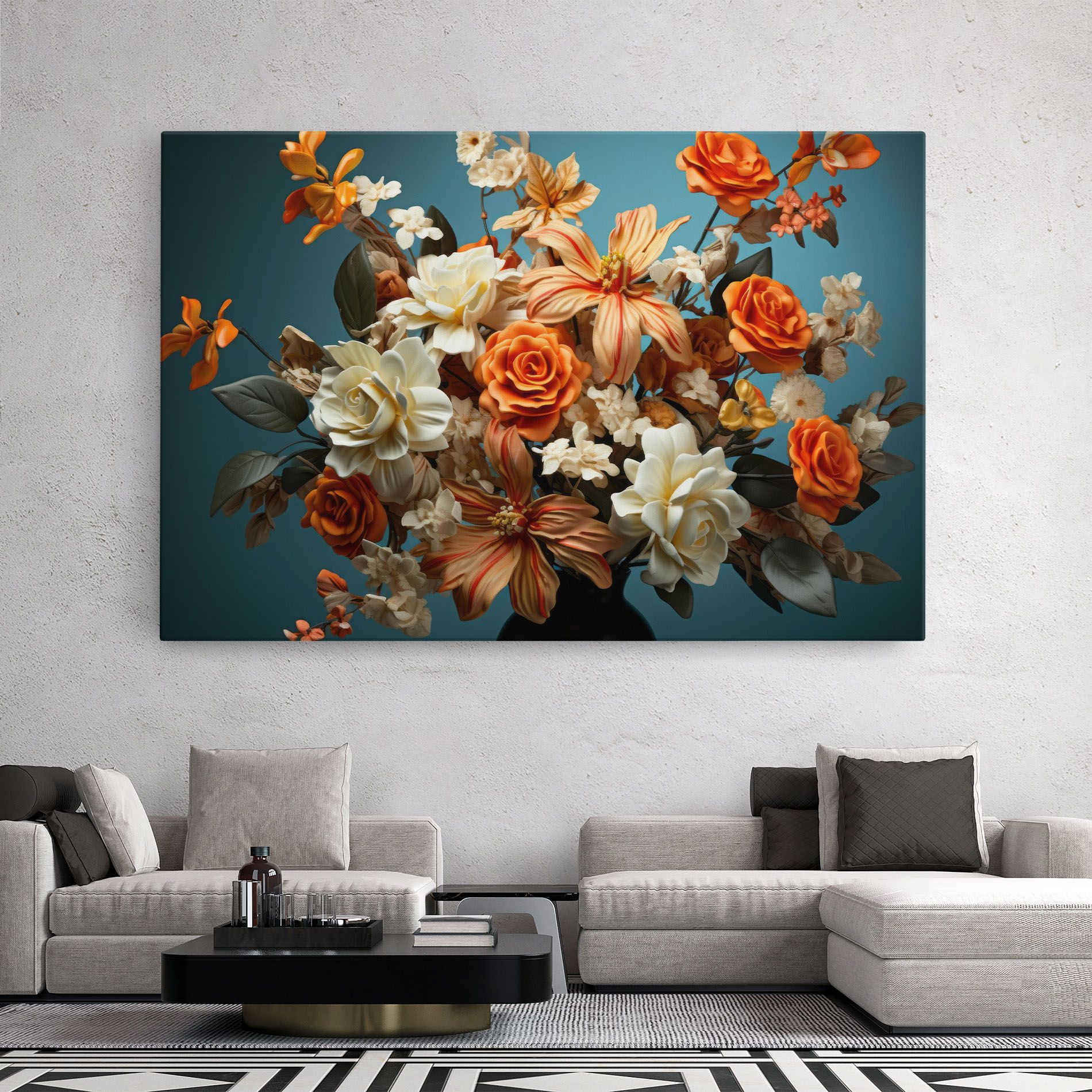 Orange Cream Rose mockup 2