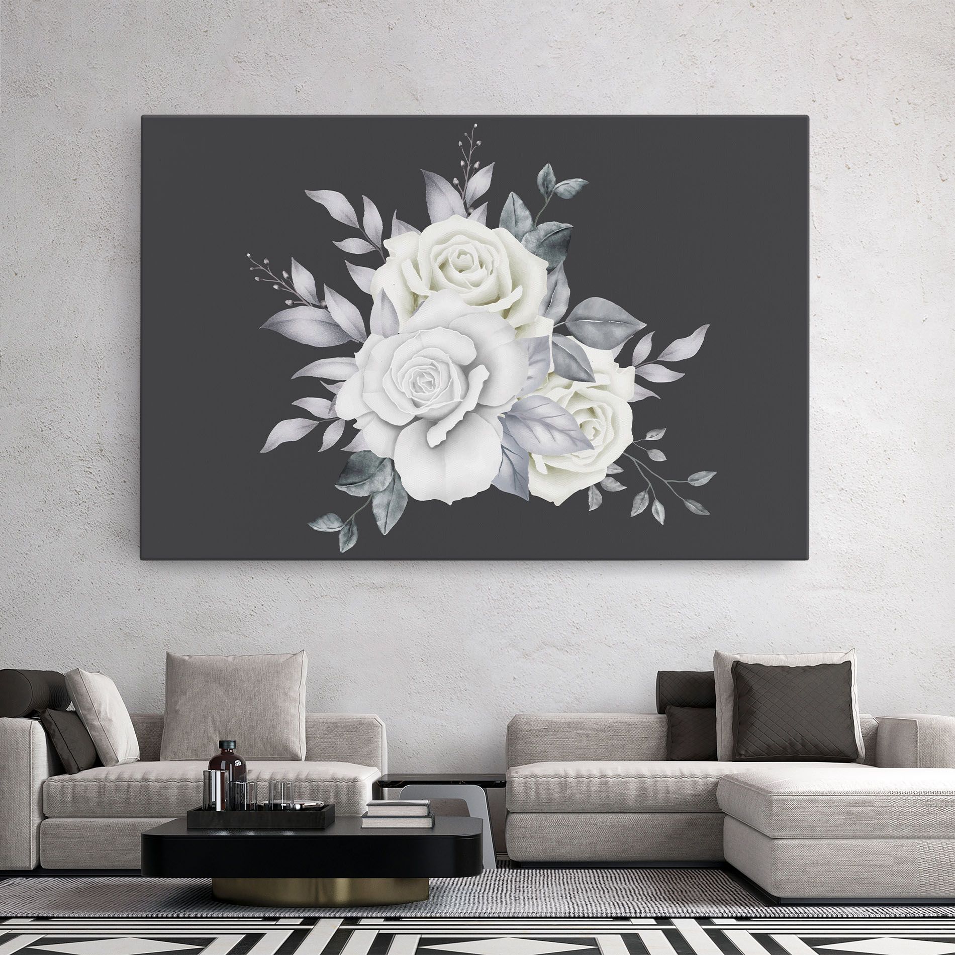 White Grey Rose mockup 2