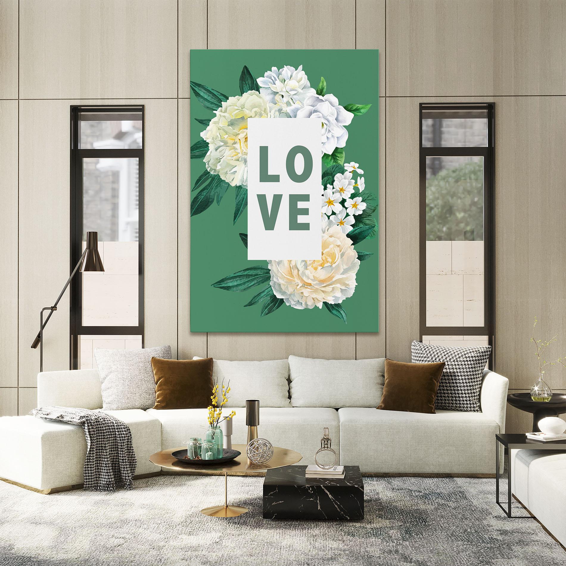 Tablou Canvas Love Green Rose mockup 2