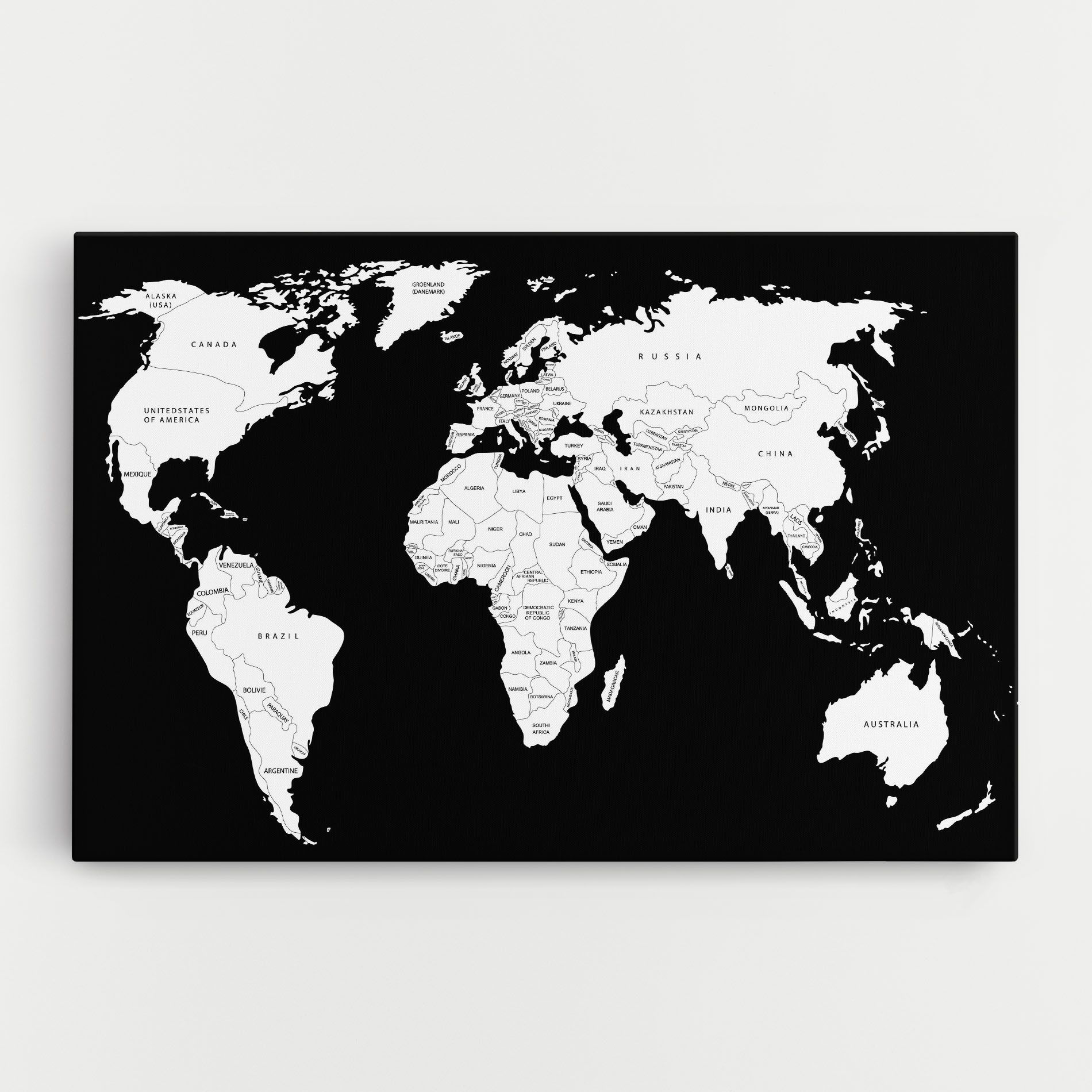 White World Map mockup 0
