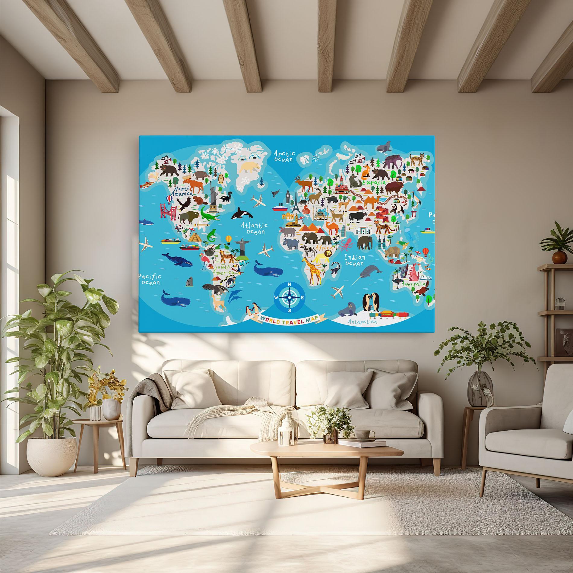 Tablou Canvas Travel Map mockup 6