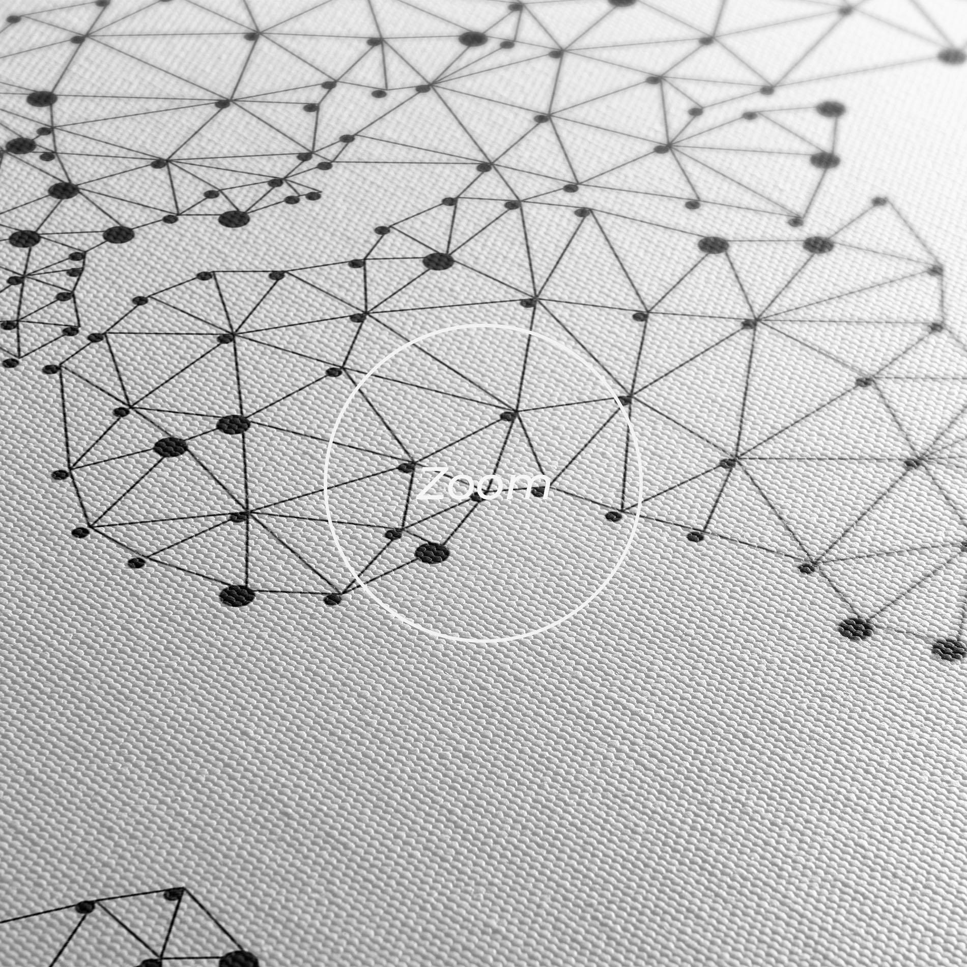 Tablou Canvas Black Map Line mockup 3