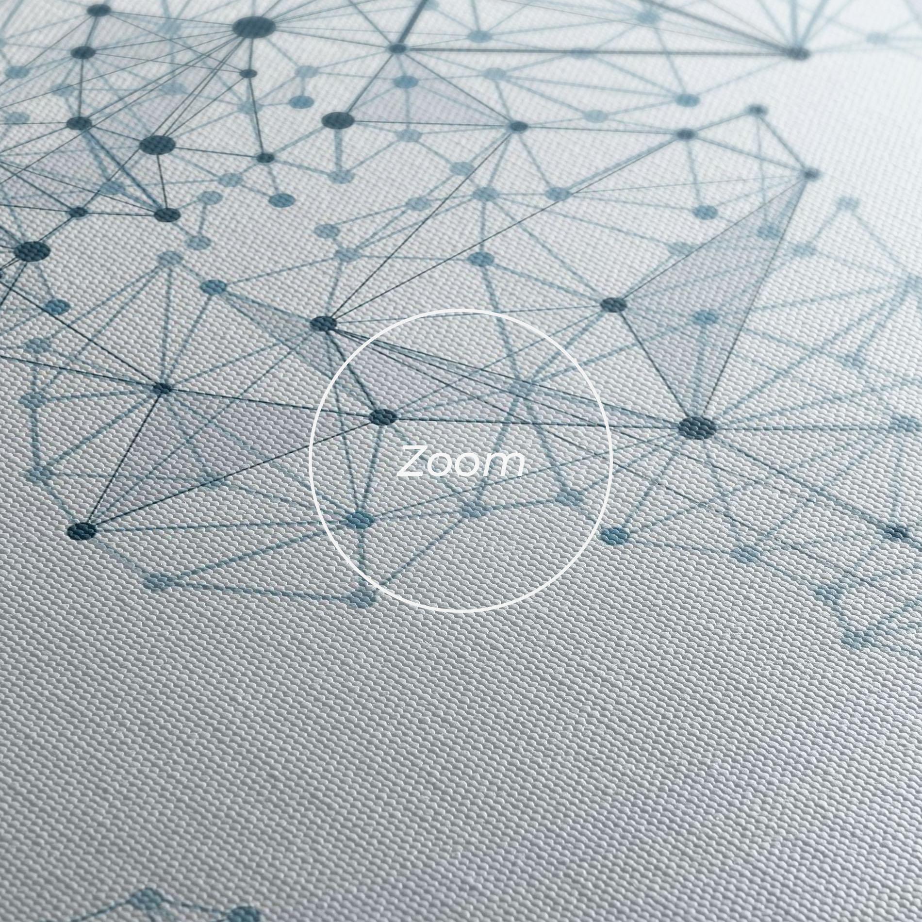 Tablou Canvas Blue Line Map mockup 3