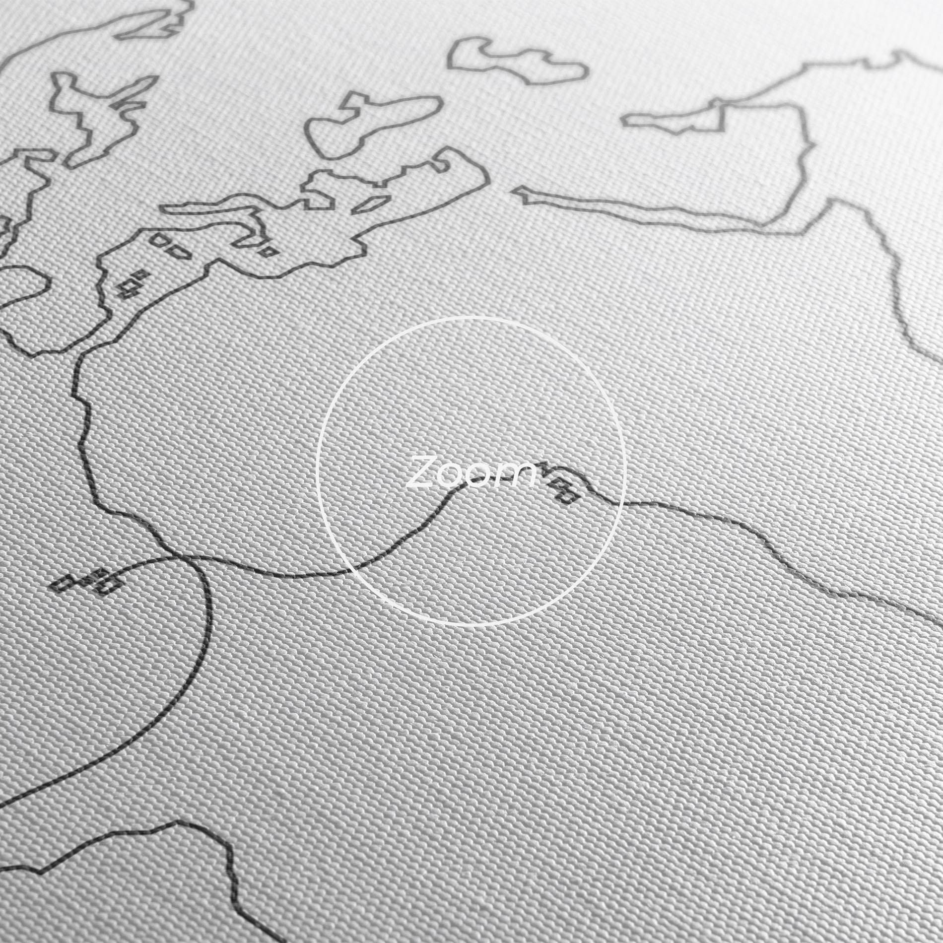 Tablou Canvas Continuous Line Map mockup 3