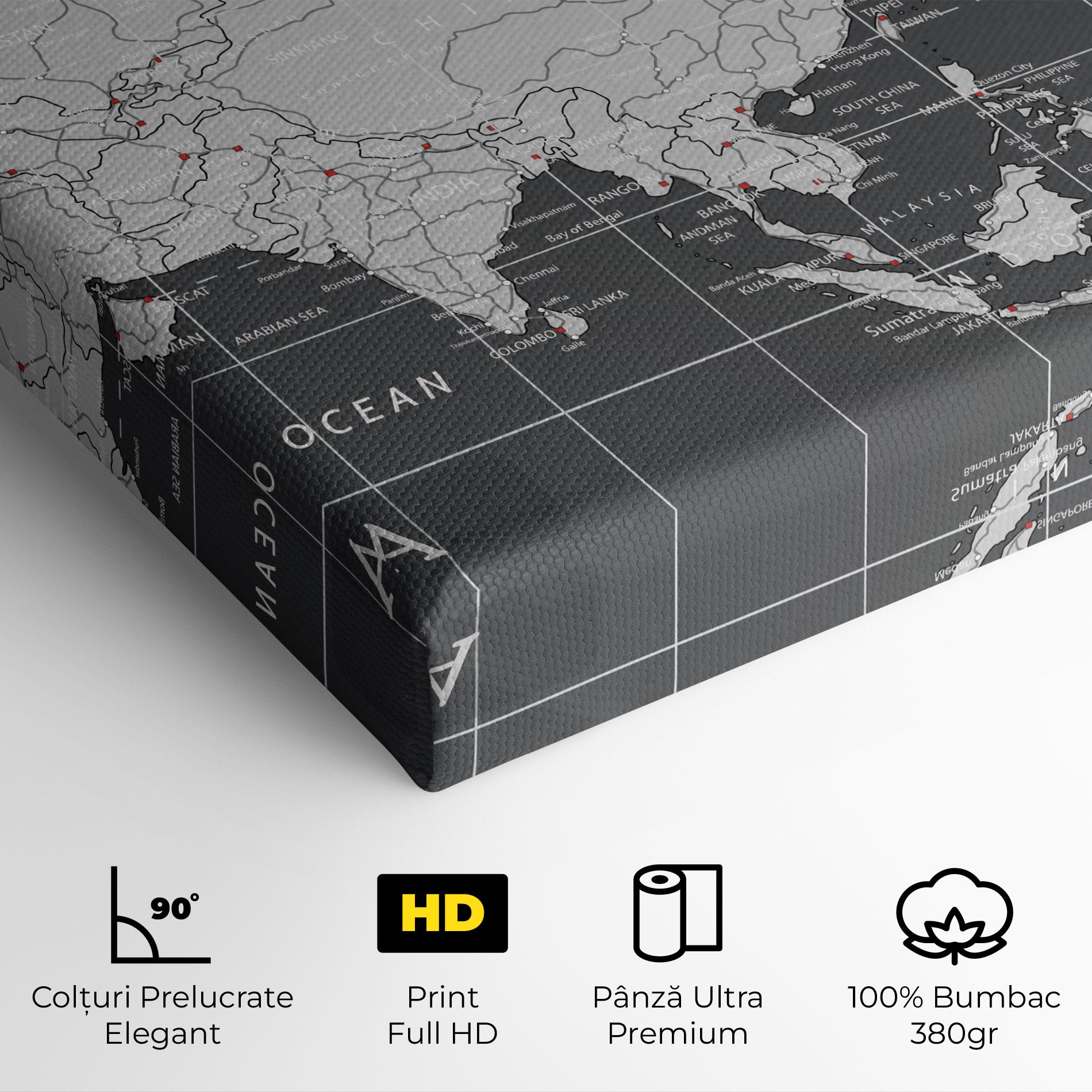 Tablou Canvas Asia Minimal Map mockup 4