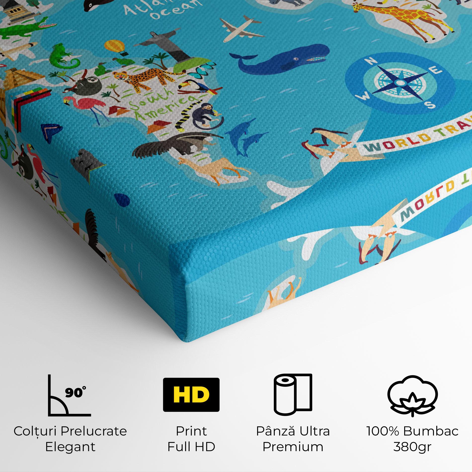 Tablou Canvas Travel Map mockup 4