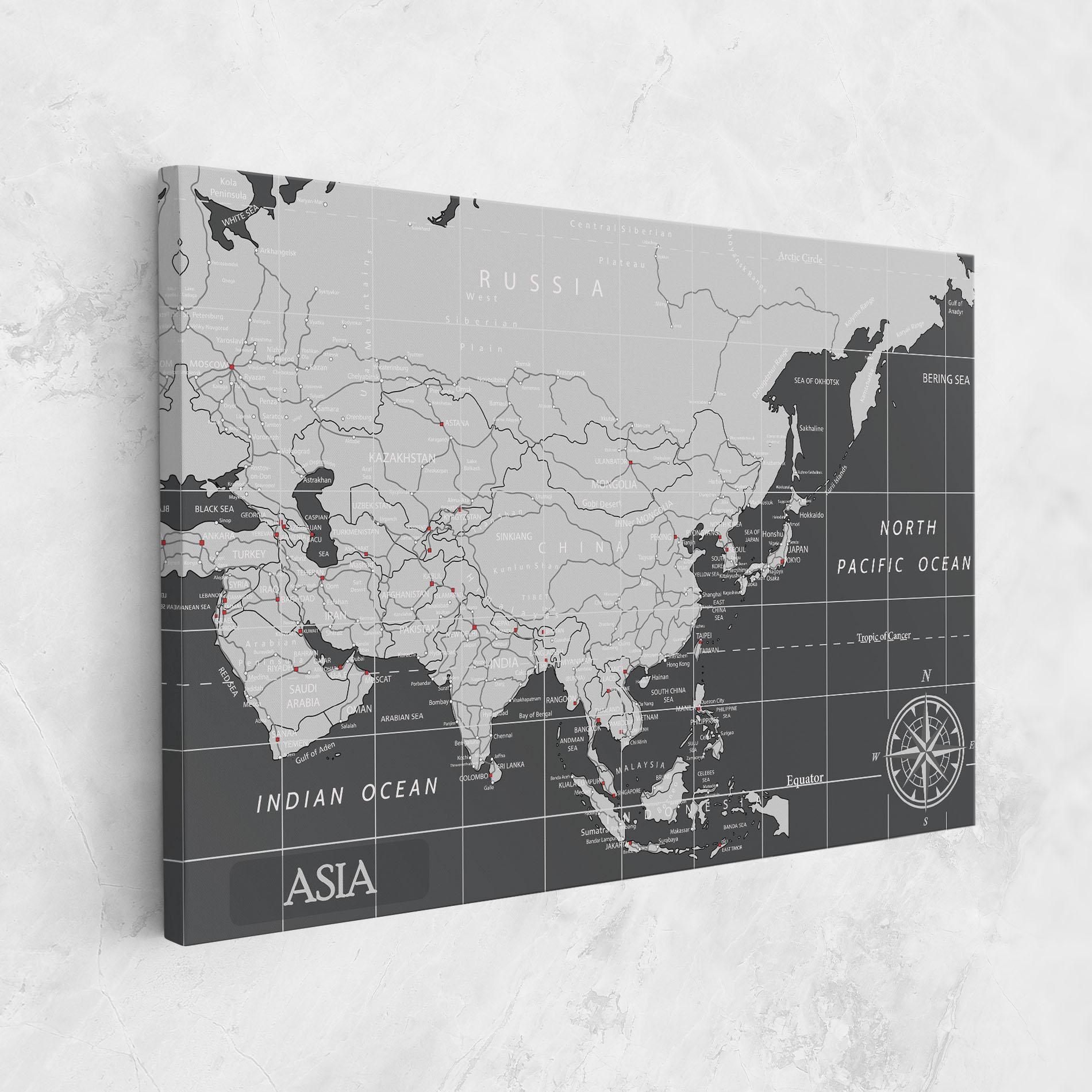 Tablou Canvas Asia Minimal Map mockup 1
