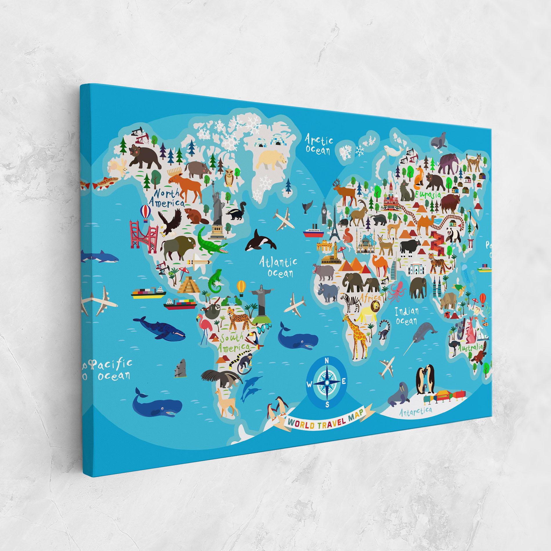 Tablou Canvas Travel Map mockup 1