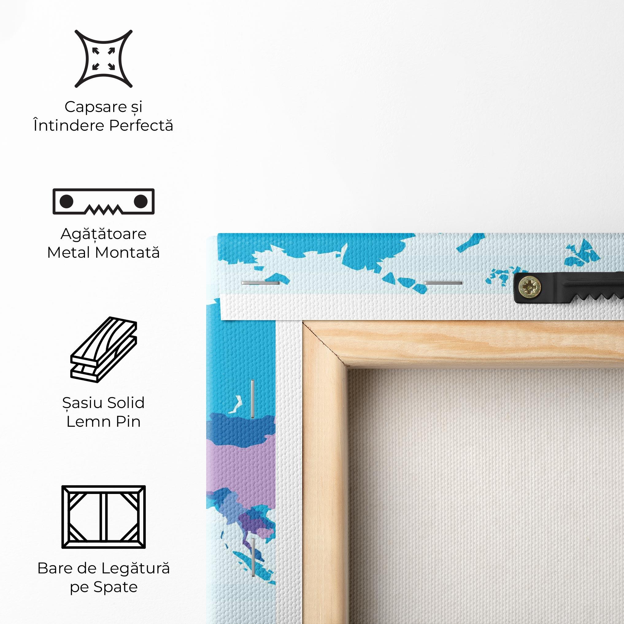 Tablou Canvas Blue Purple Map mockup 5