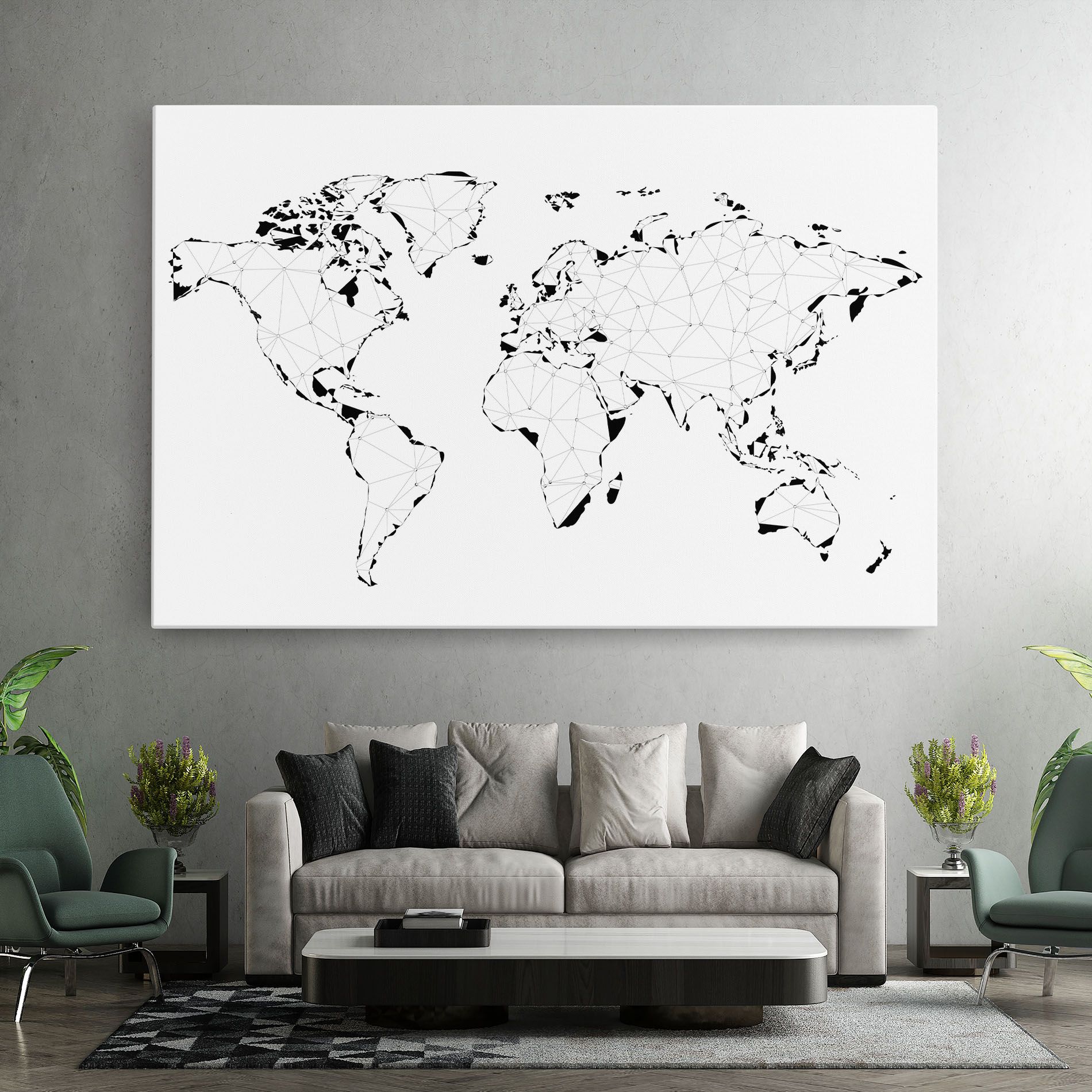Black Line Map mockup 7