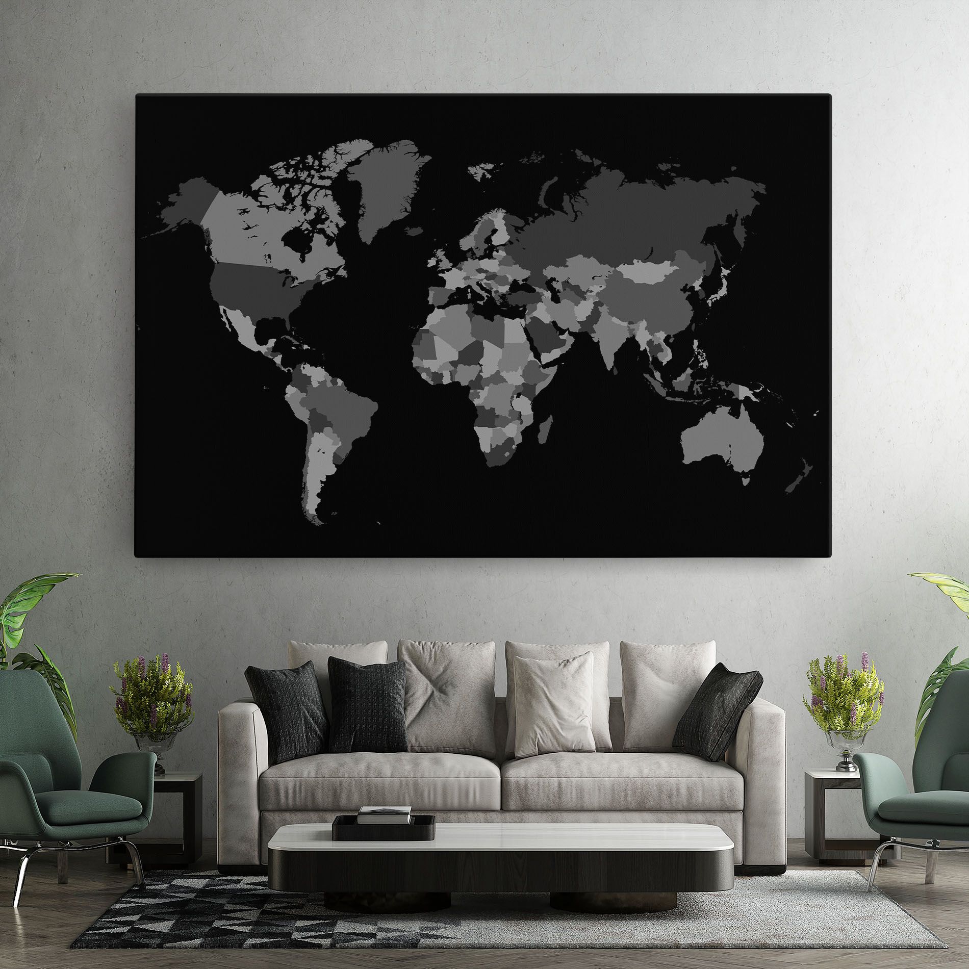 Grey Map World mockup 7
