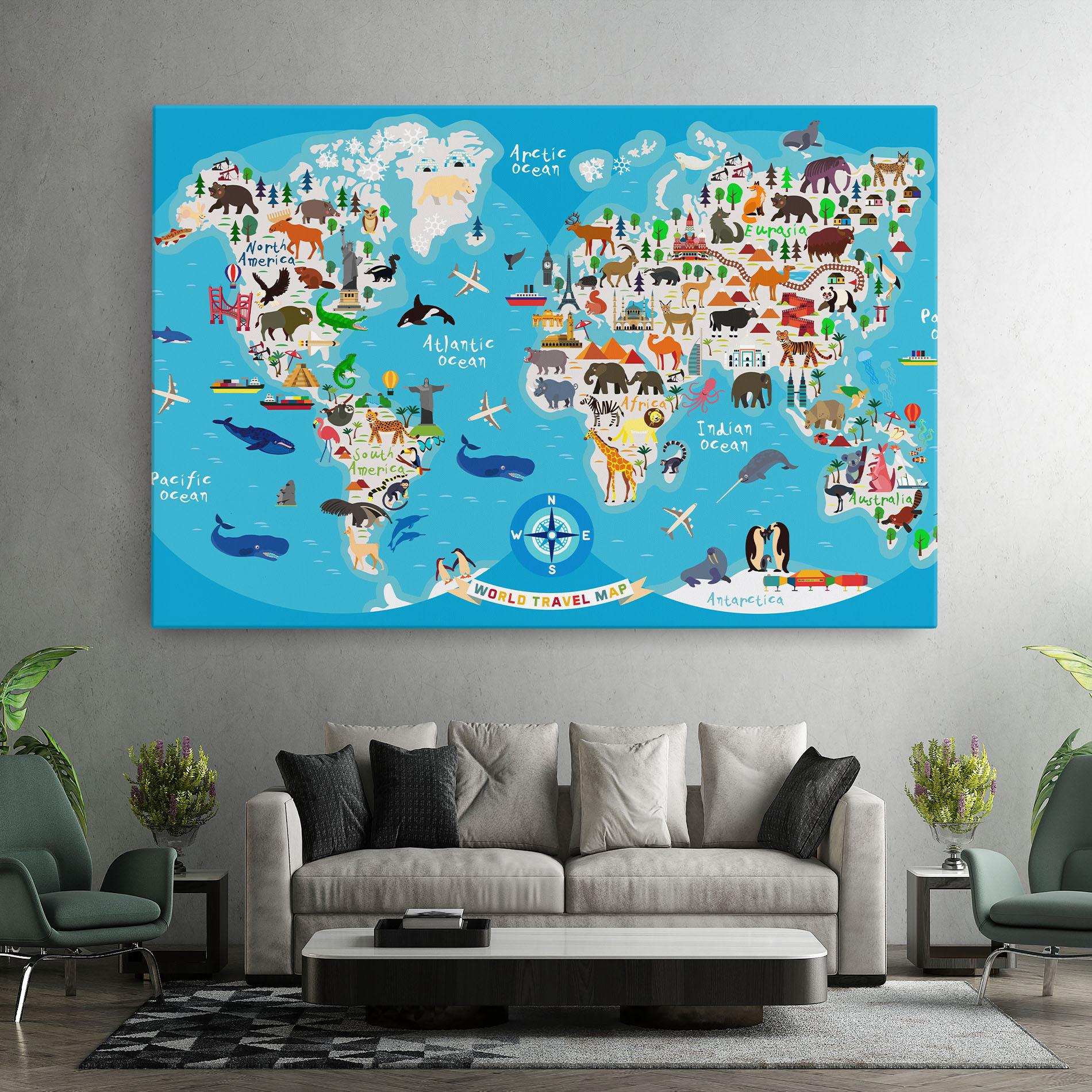 Tablou Canvas Travel Map mockup 7