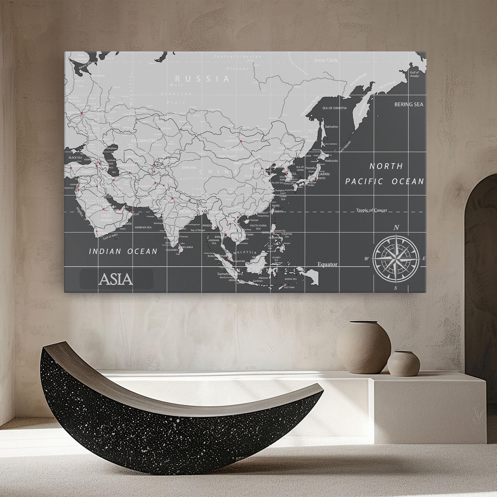 Tablou Canvas Asia Minimal Map mockup 8