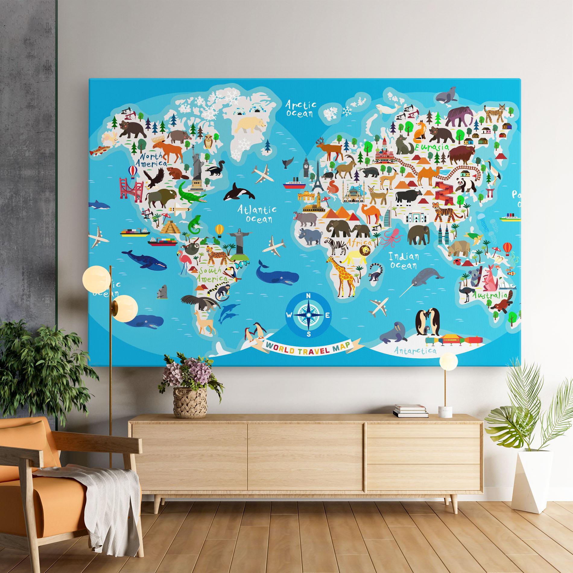 Tablou Canvas Travel Map mockup 9