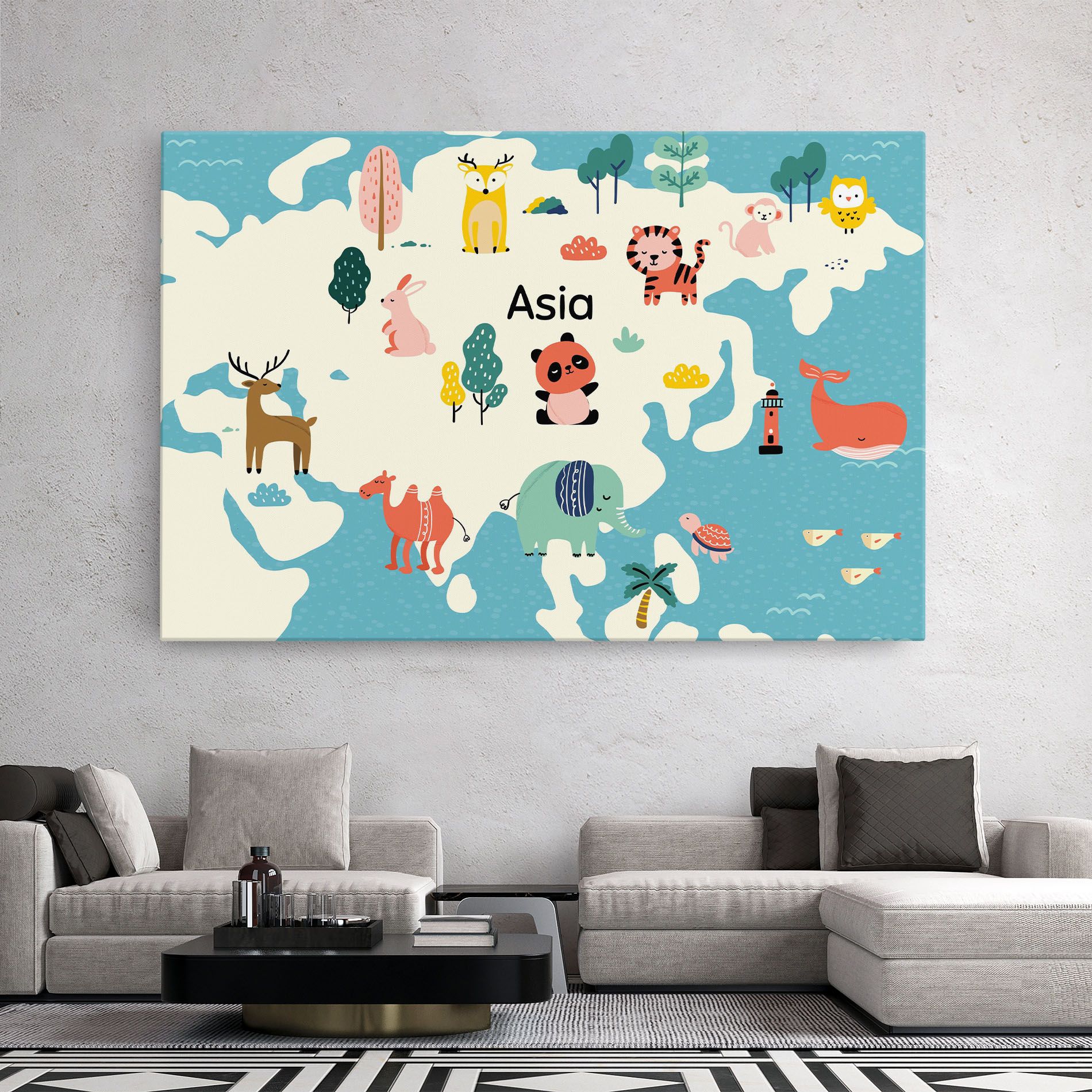 Asia Cute Map mockup 2