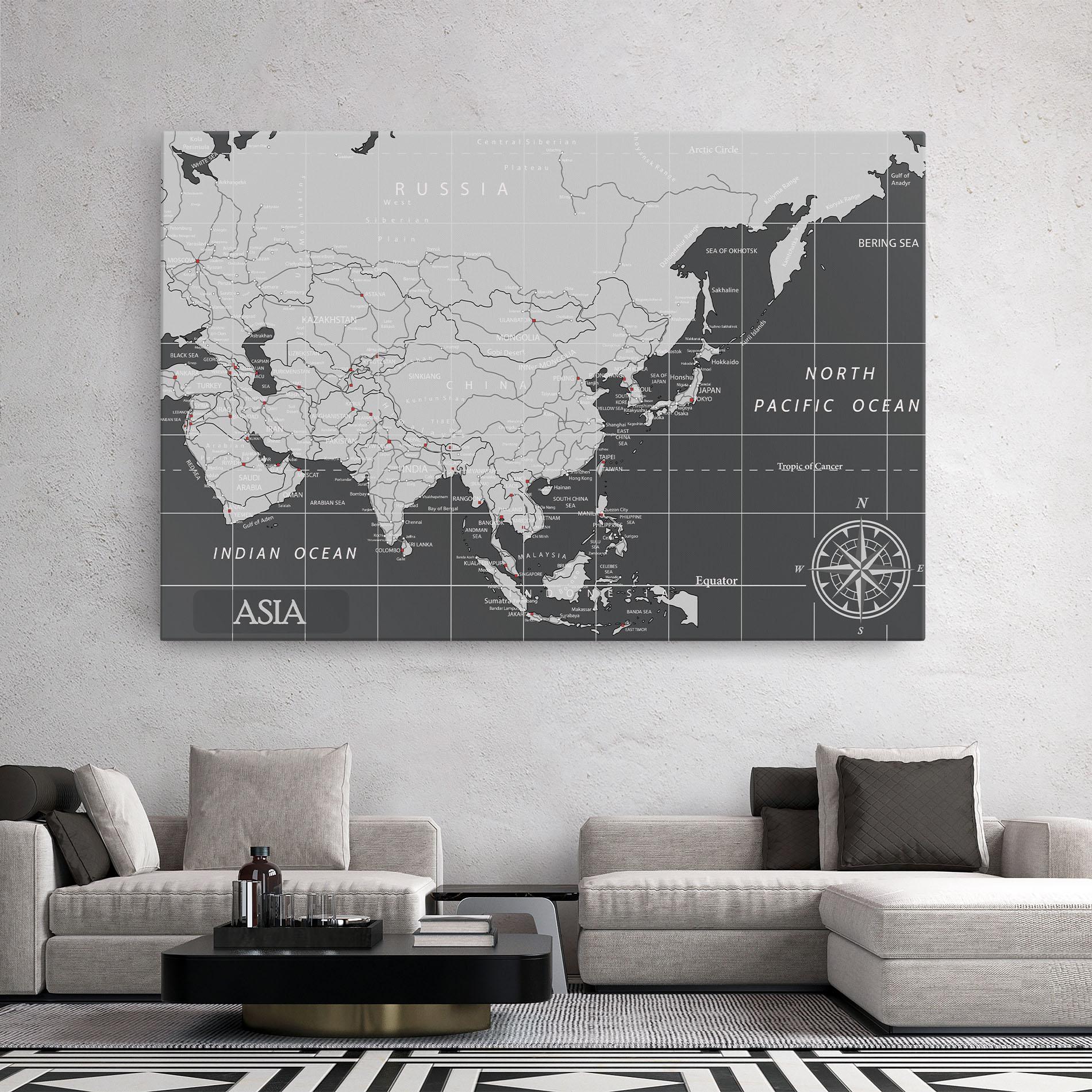Tablou Canvas Asia Minimal Map mockup 2