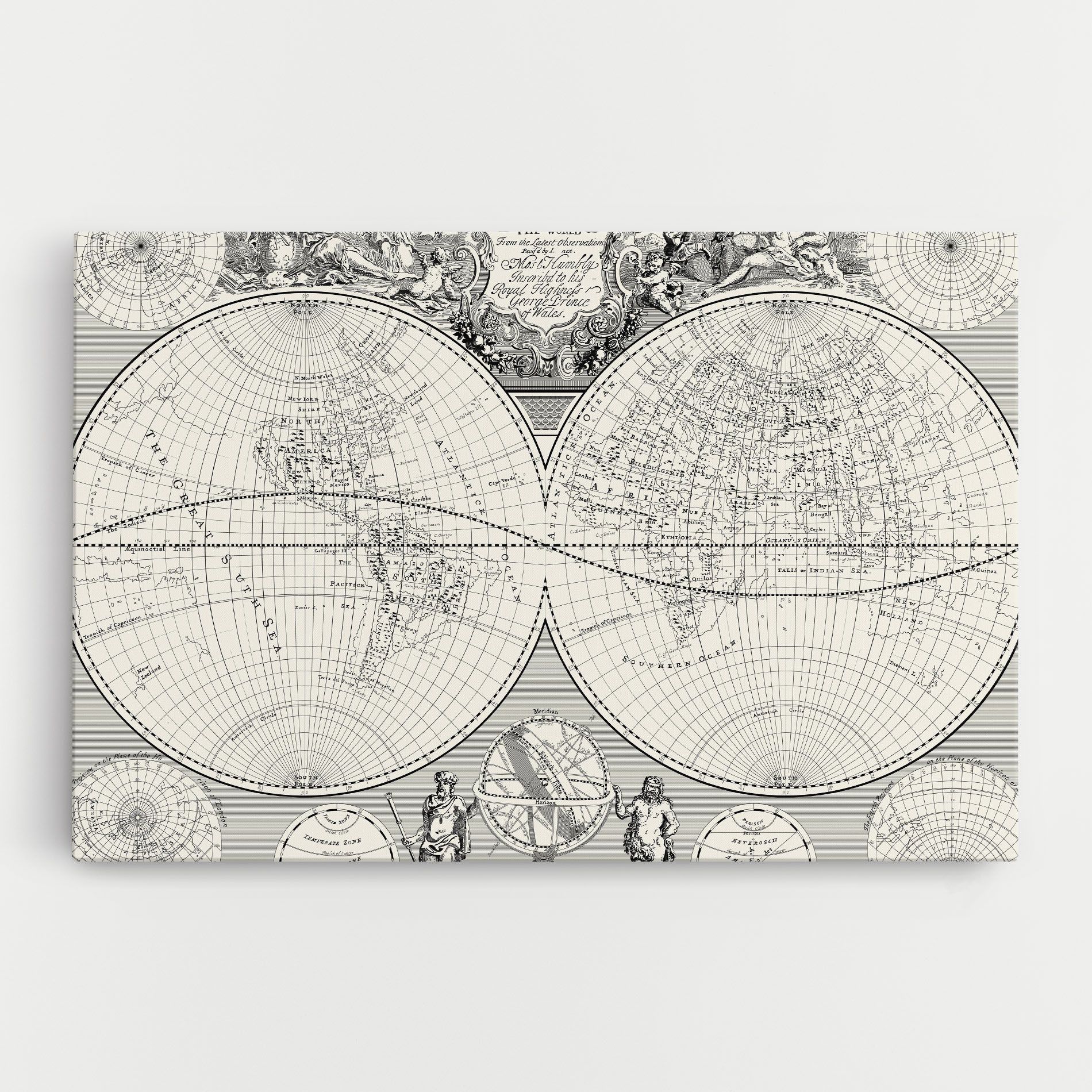 Black White Map mockup 0