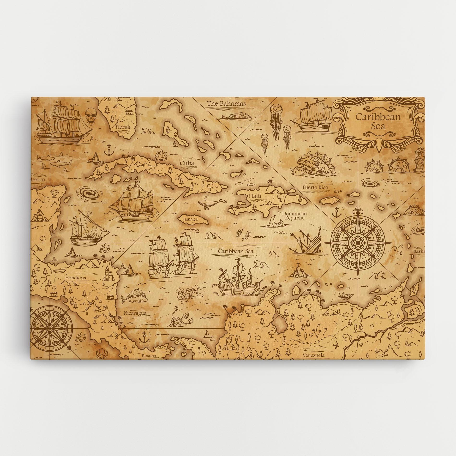 Tablou Canvas Caribbean Sea mockup 0