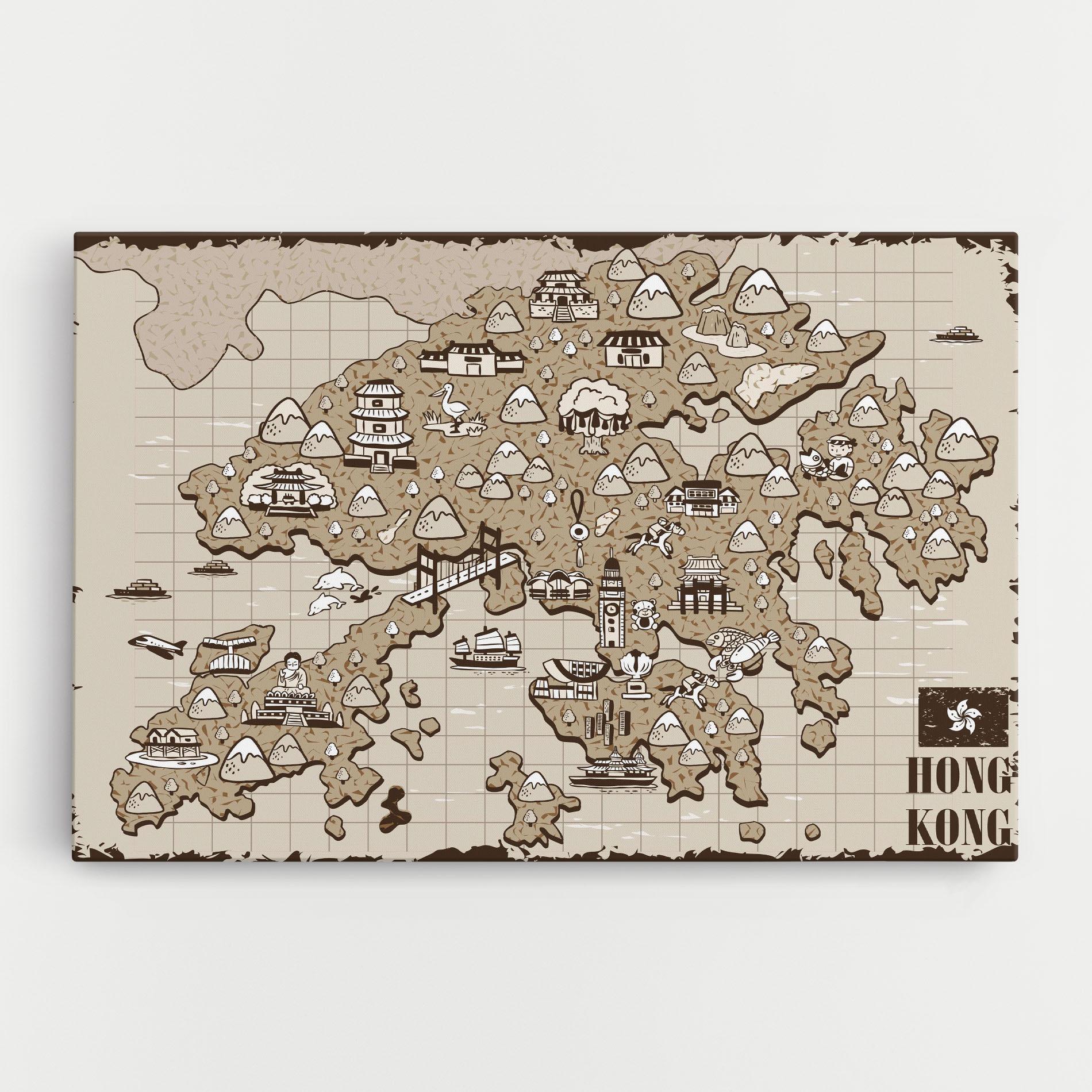 Tablou Canvas Hong Kong mockup 0