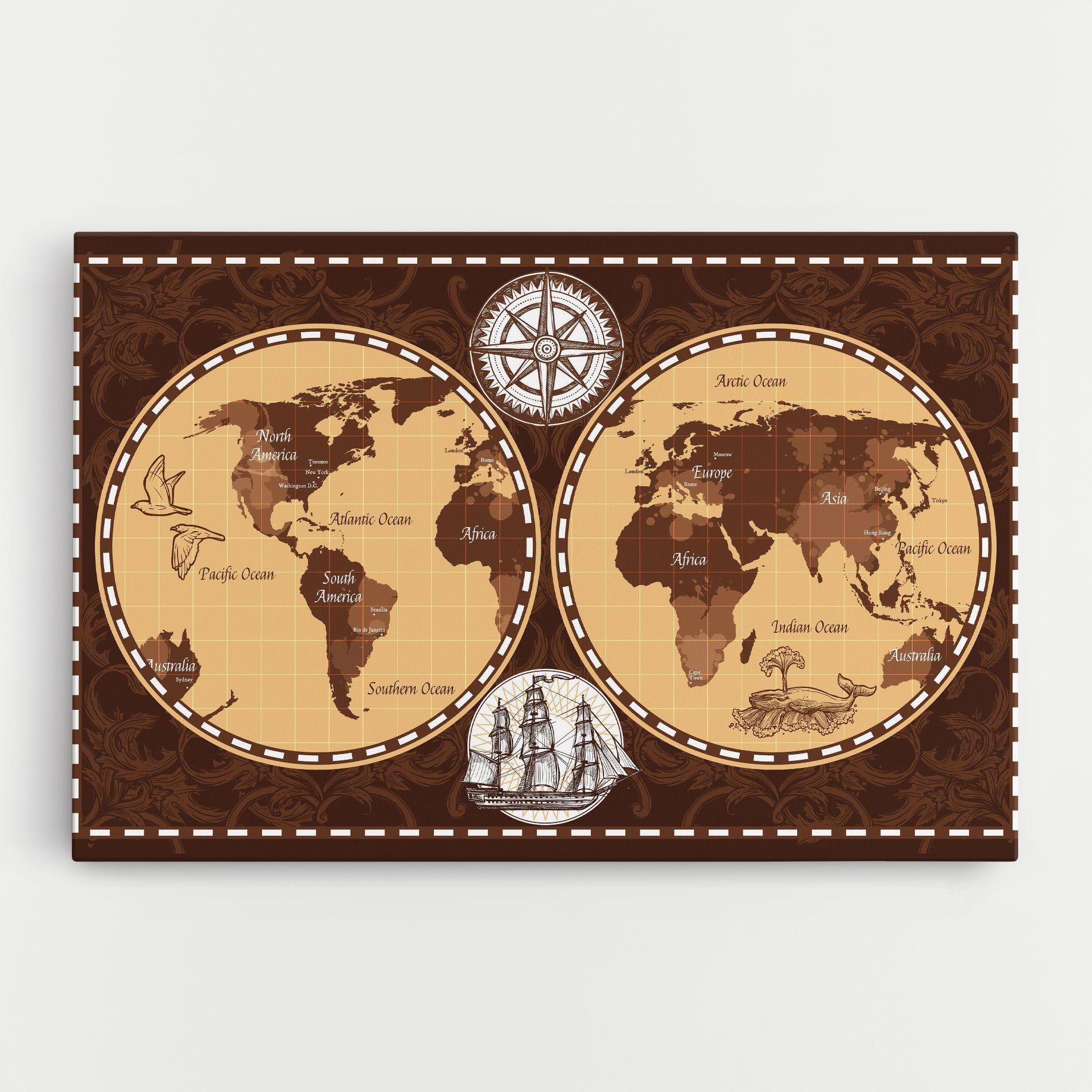 Old Brown Map mockup 0