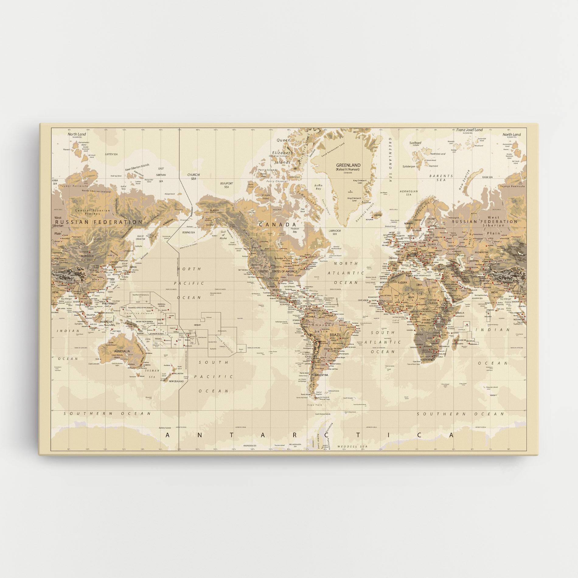 Tablou Canvas Old Canada Map mockup 0