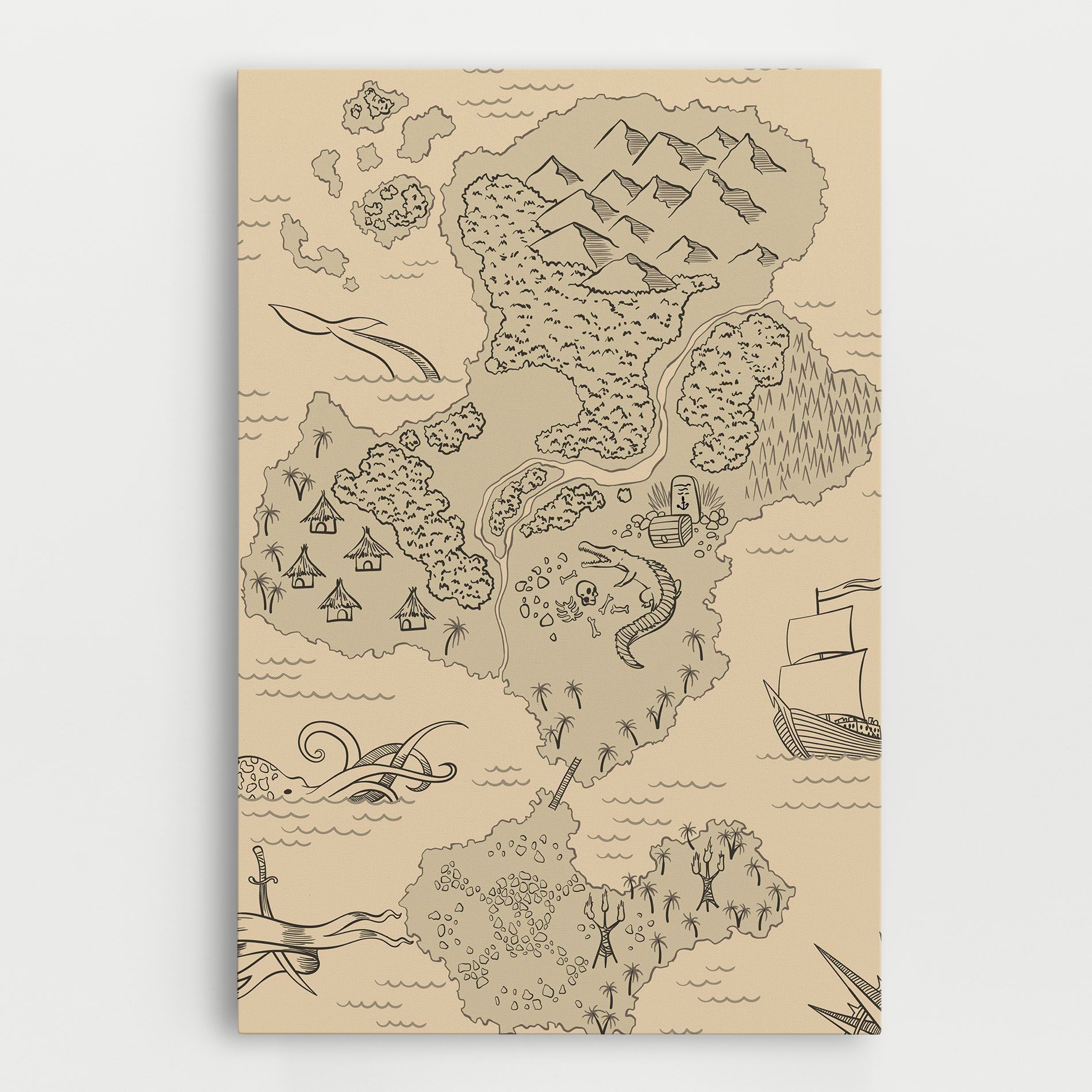 Island Old Map mockup 0