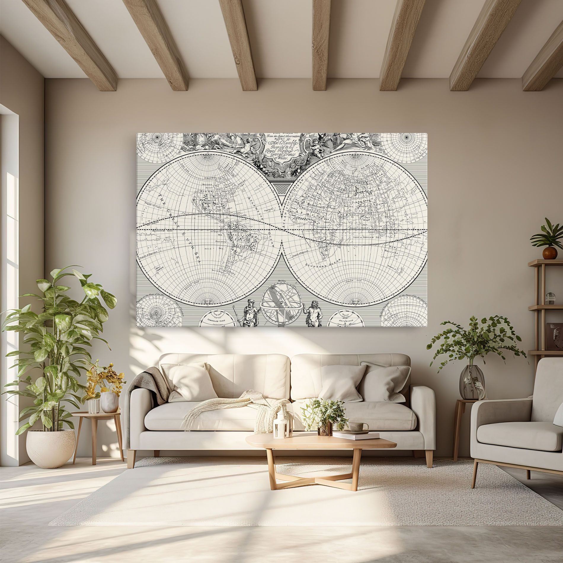 Black White Map mockup 6