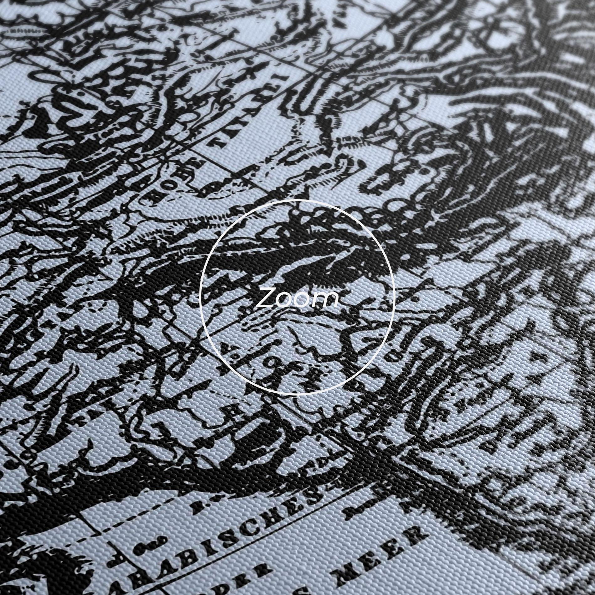 Tablou Canvas Blue Old Map mockup 3