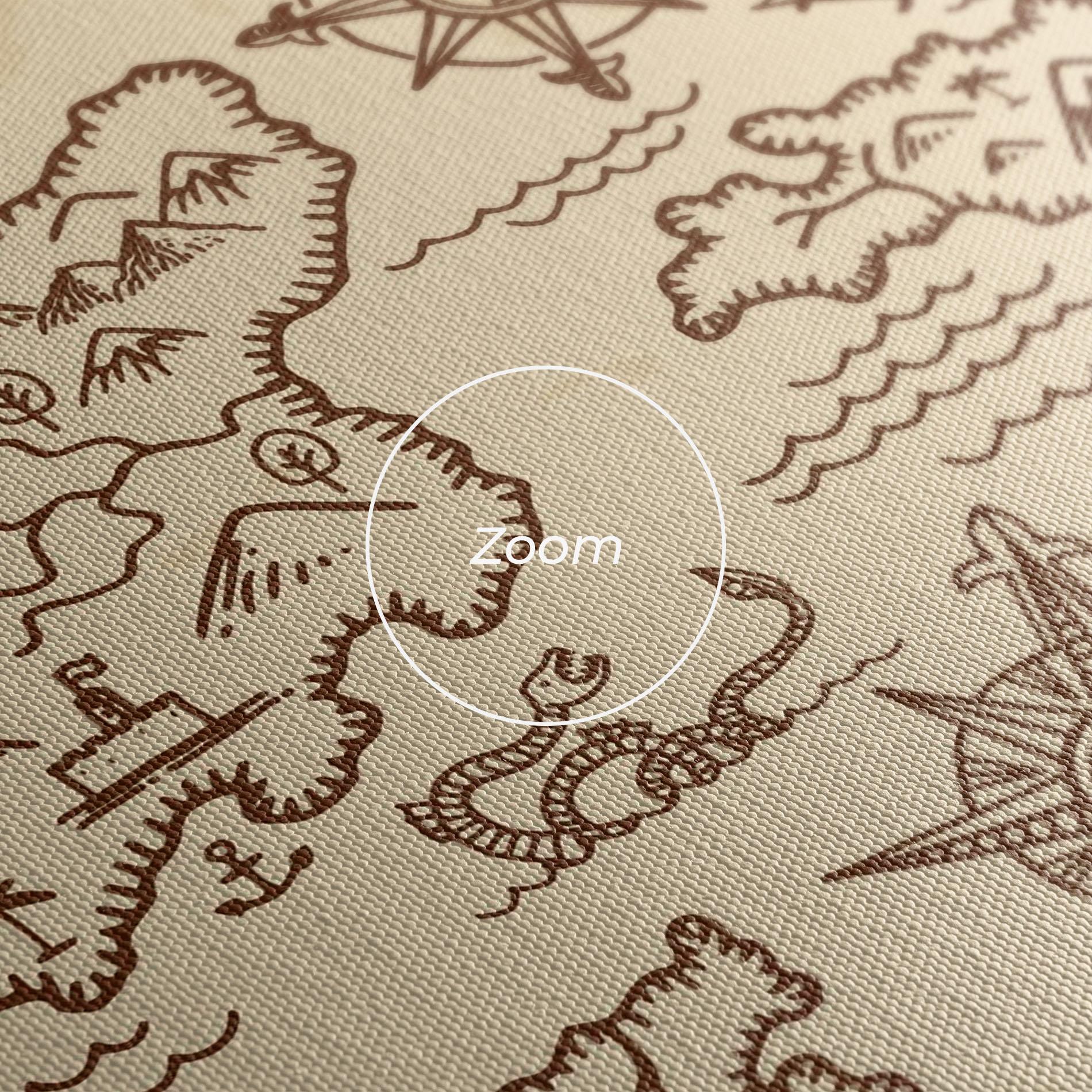 Tablou Canvas Cream Coffee Map mockup 3