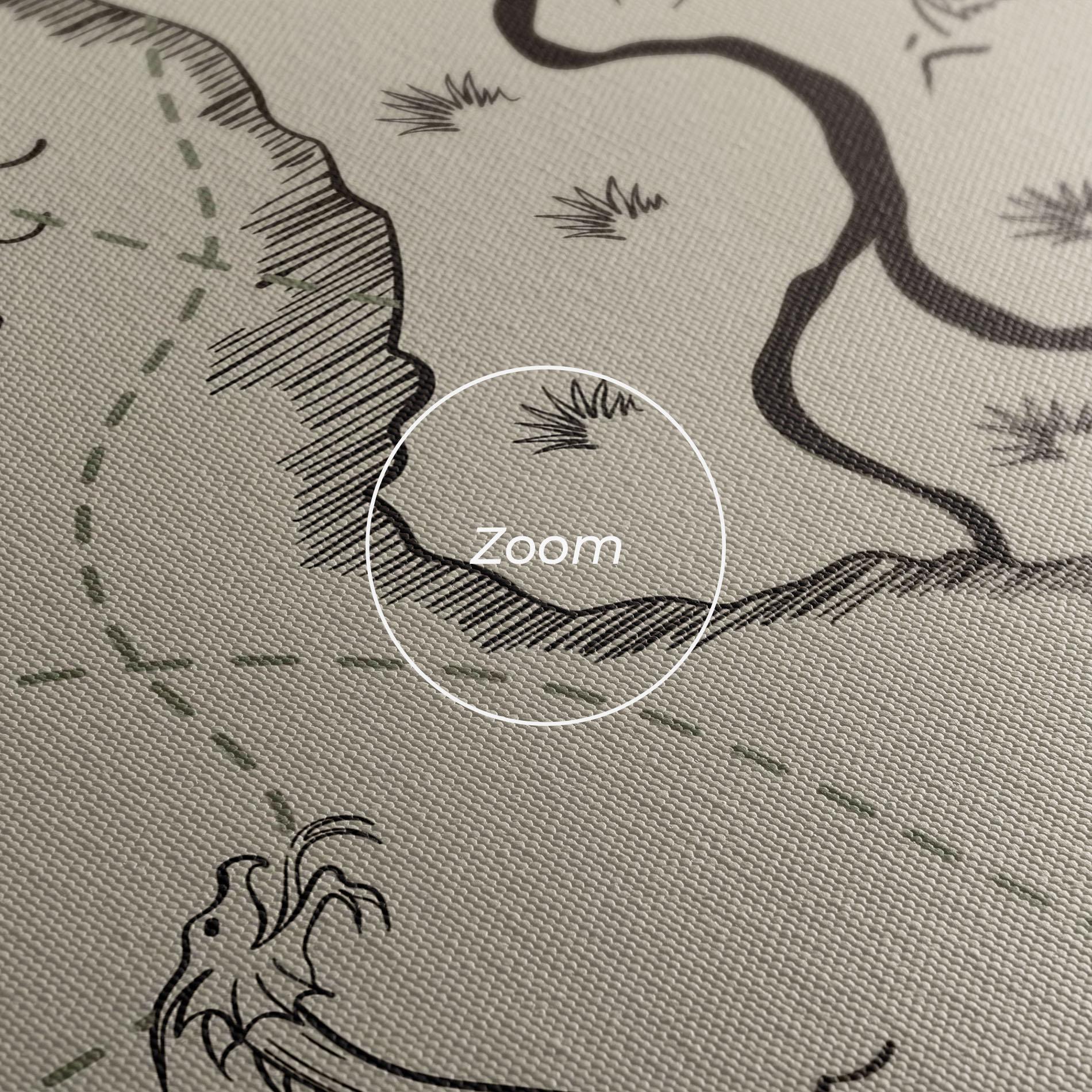 Tablou Canvas Cream Island Map mockup 3