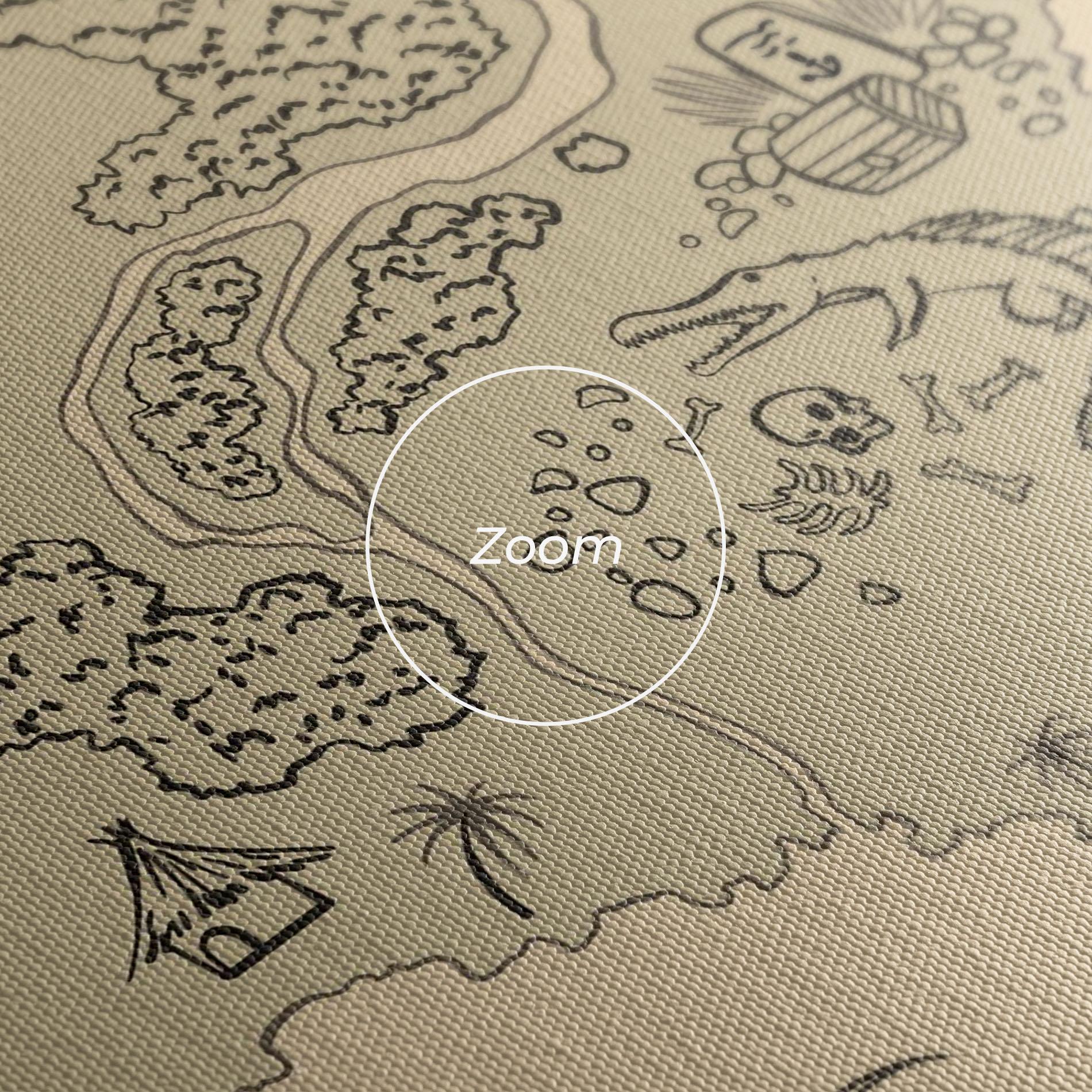 Tablou Canvas Island Old Map mockup 3