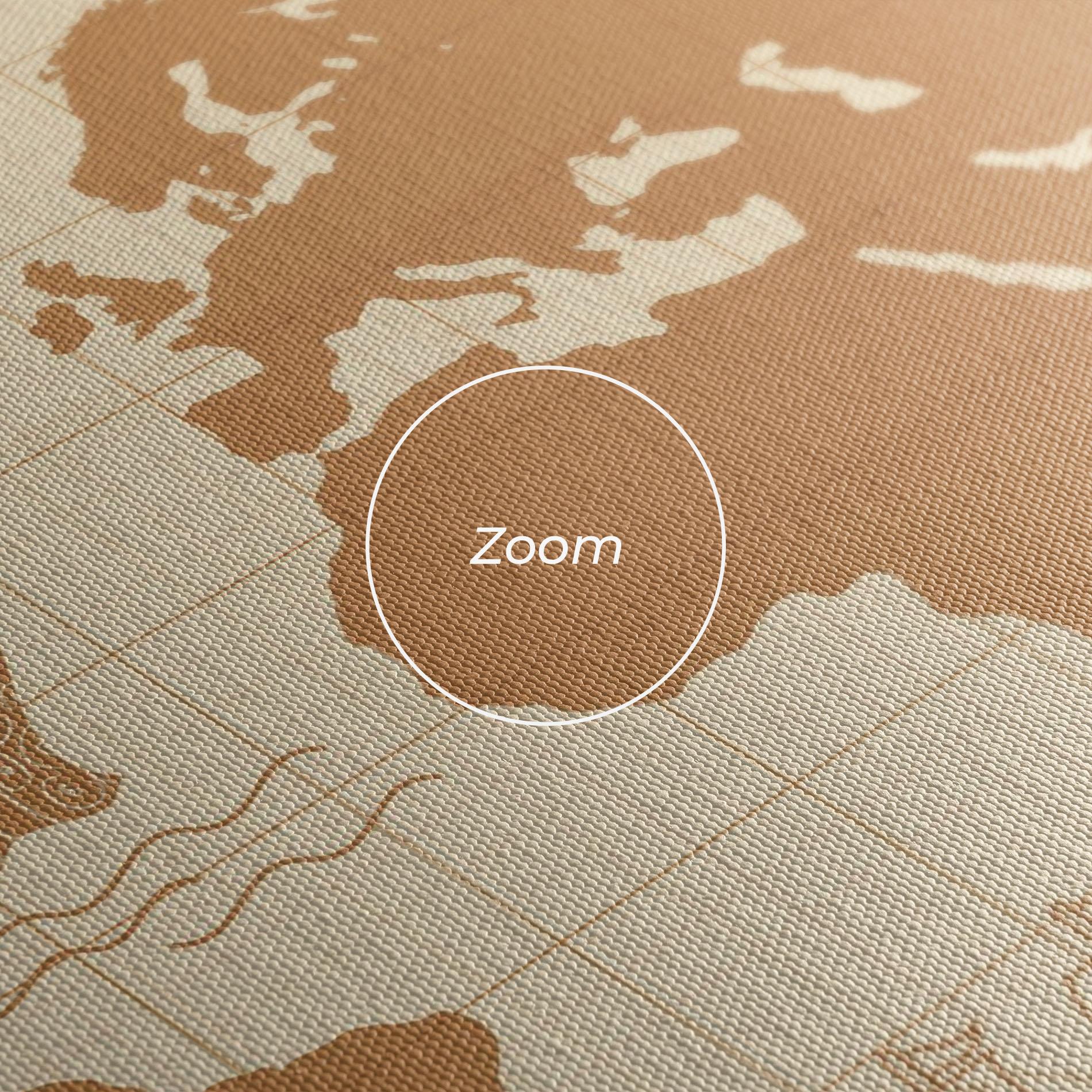 Tablou Canvas Light Cream Map mockup 3