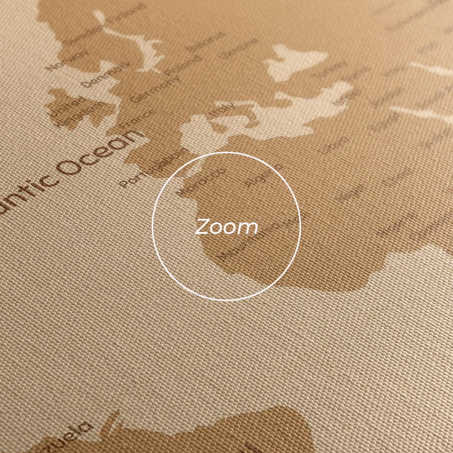 Tablou Canvas Ocean Old Map mockup 3