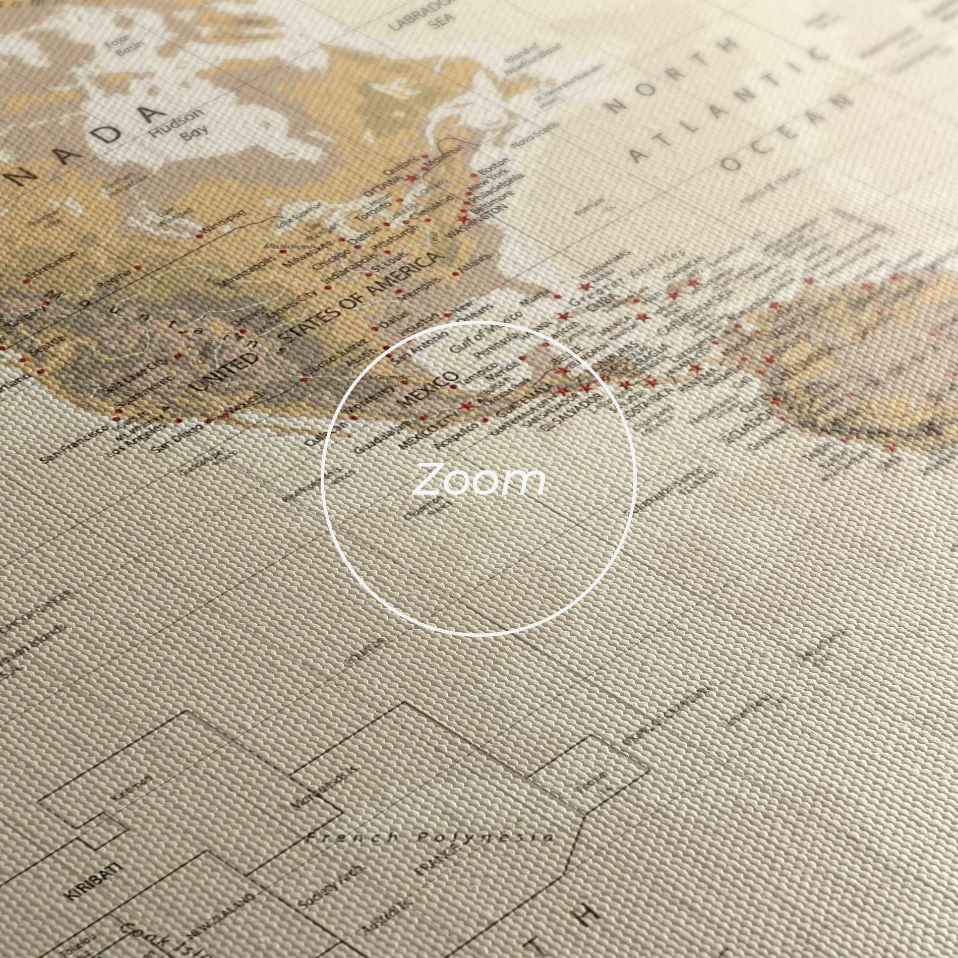 Tablou Canvas Old Canada Map mockup 3