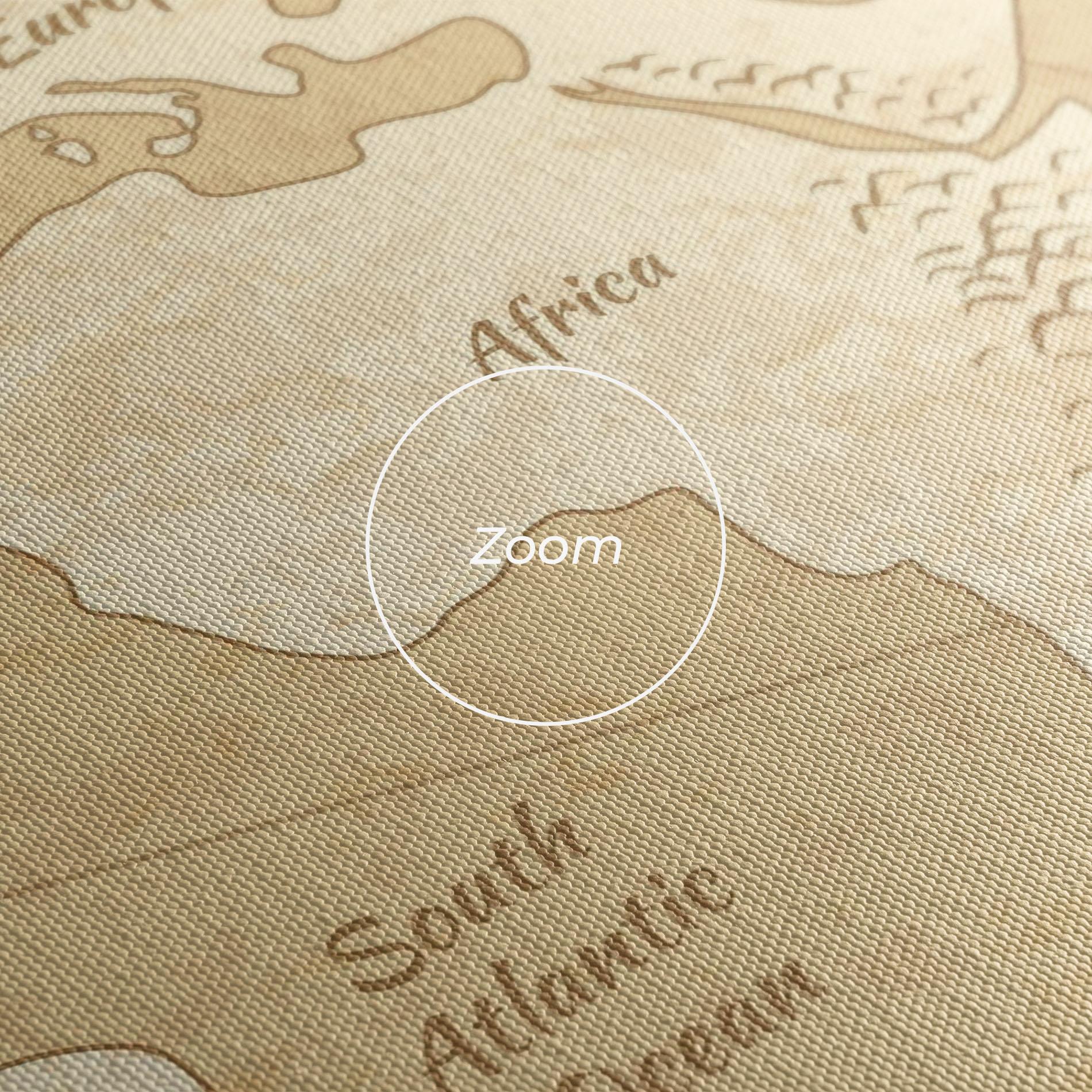 Tablou Canvas Old Continents Map mockup 3