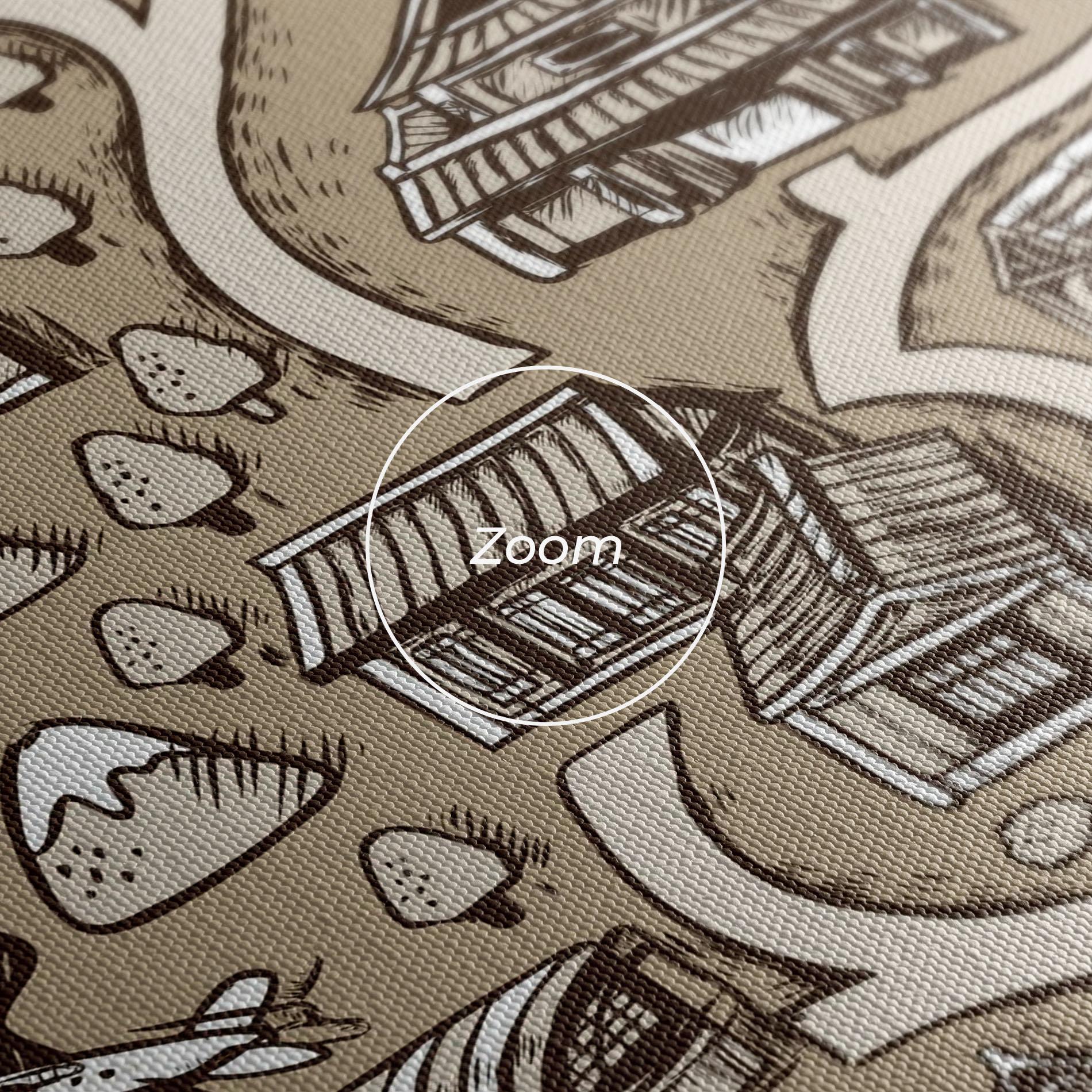 Tablou Canvas Old Korea Map mockup 3