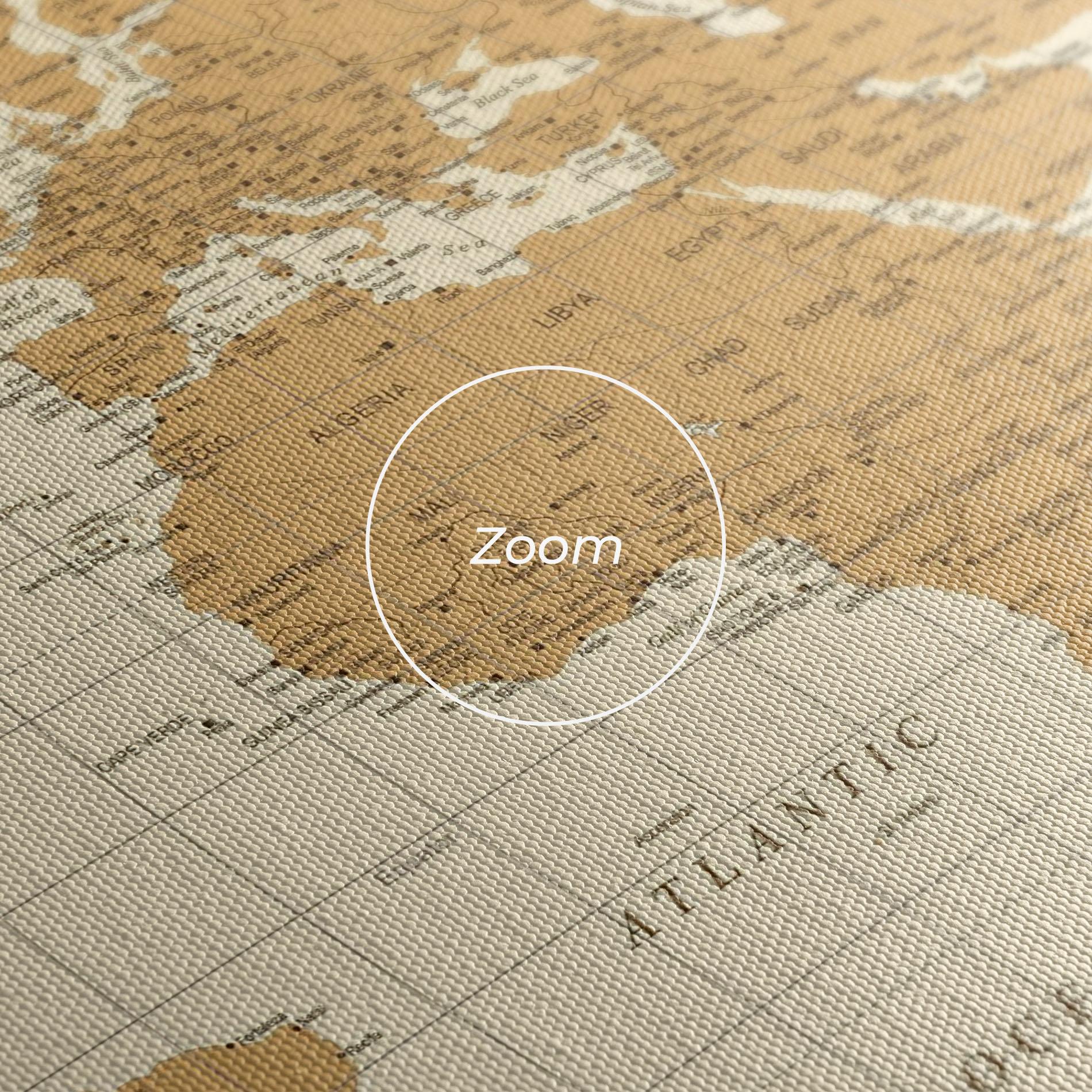 Tablou Canvas Old Map Cream mockup 3