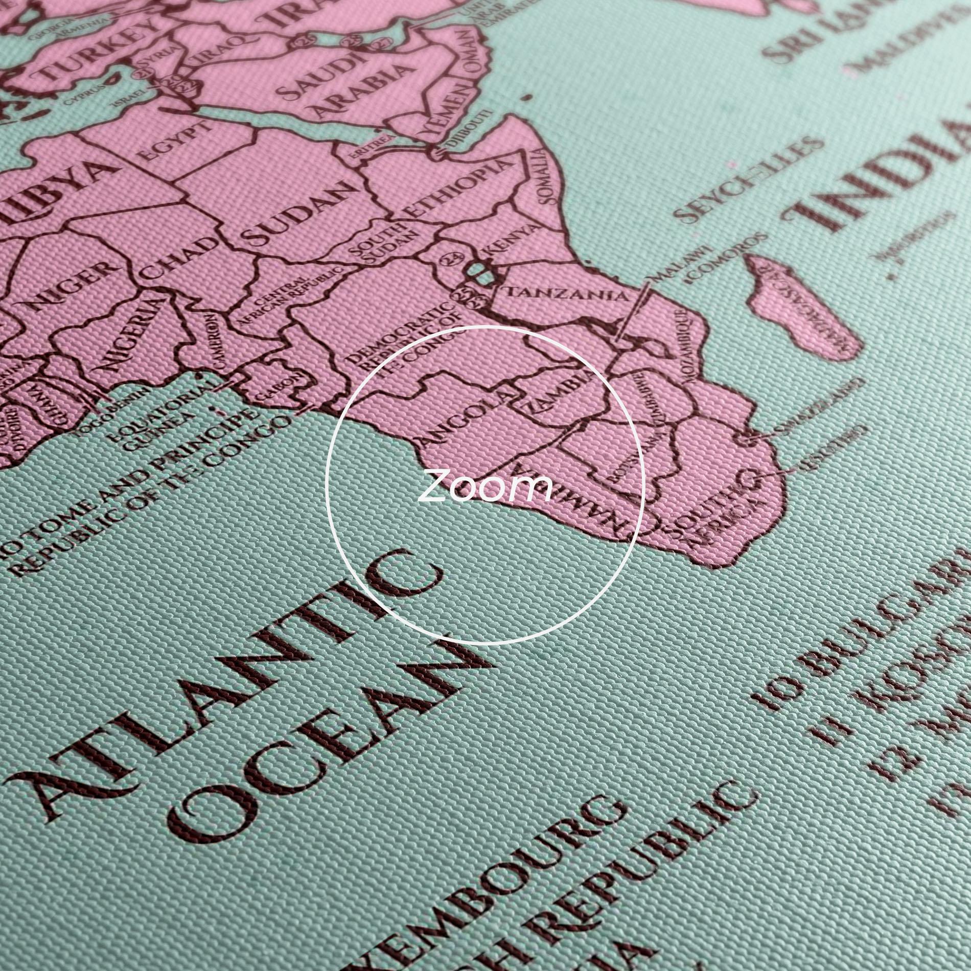 Tablou Canvas Pink Pirate Map mockup 3