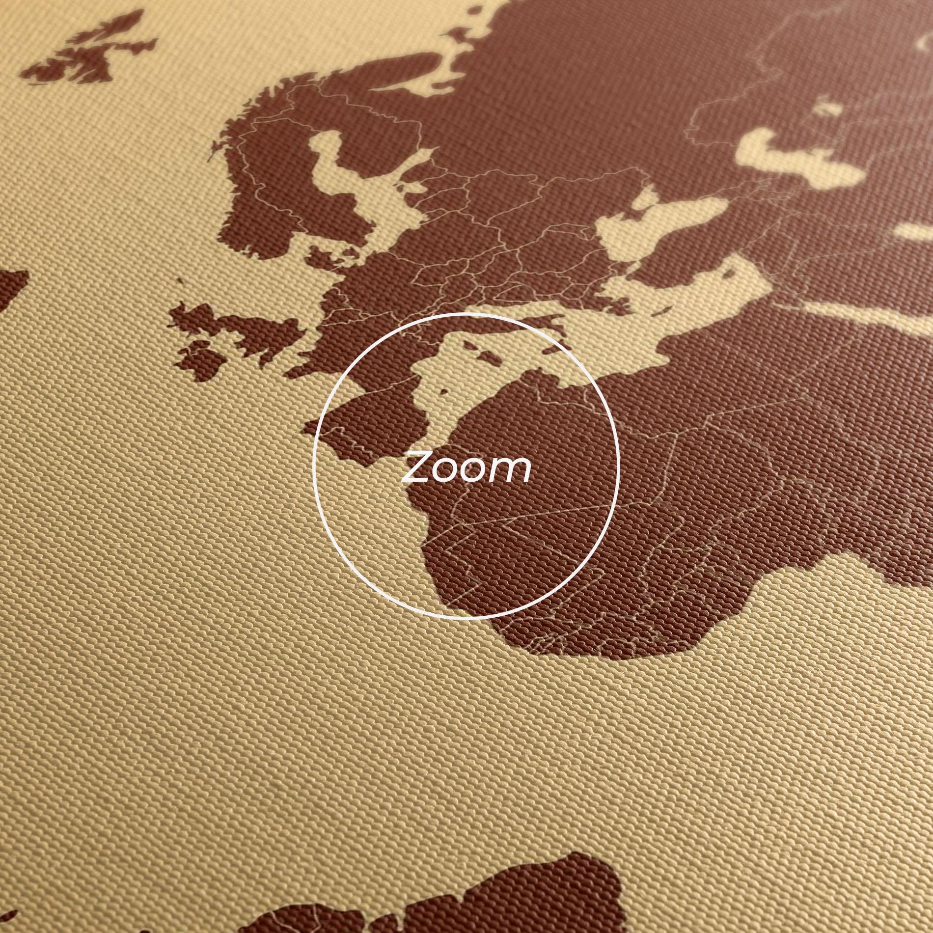 Tablou Canvas Vintage World Map mockup 3