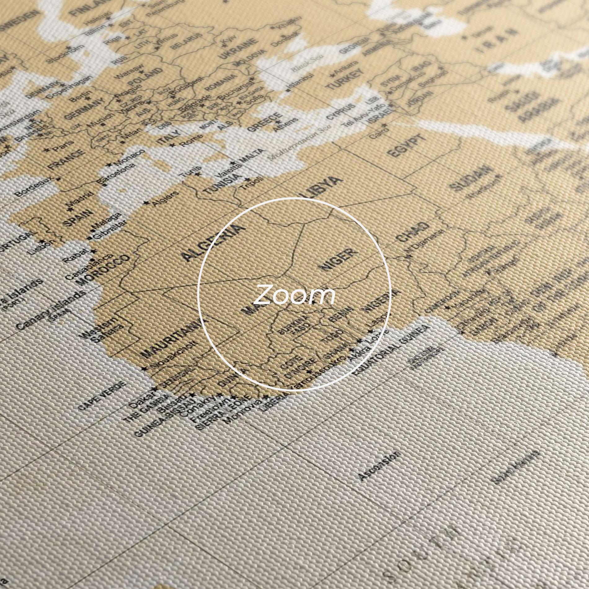Tablou Canvas World Old Map mockup 3