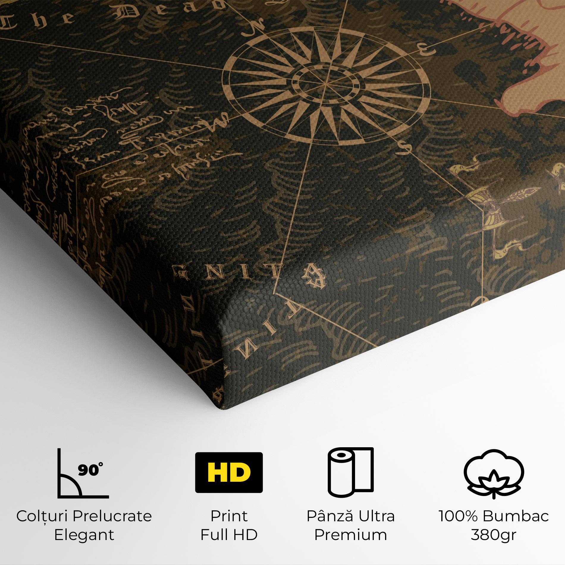 Tablou Canvas Cool Old Map mockup 4
