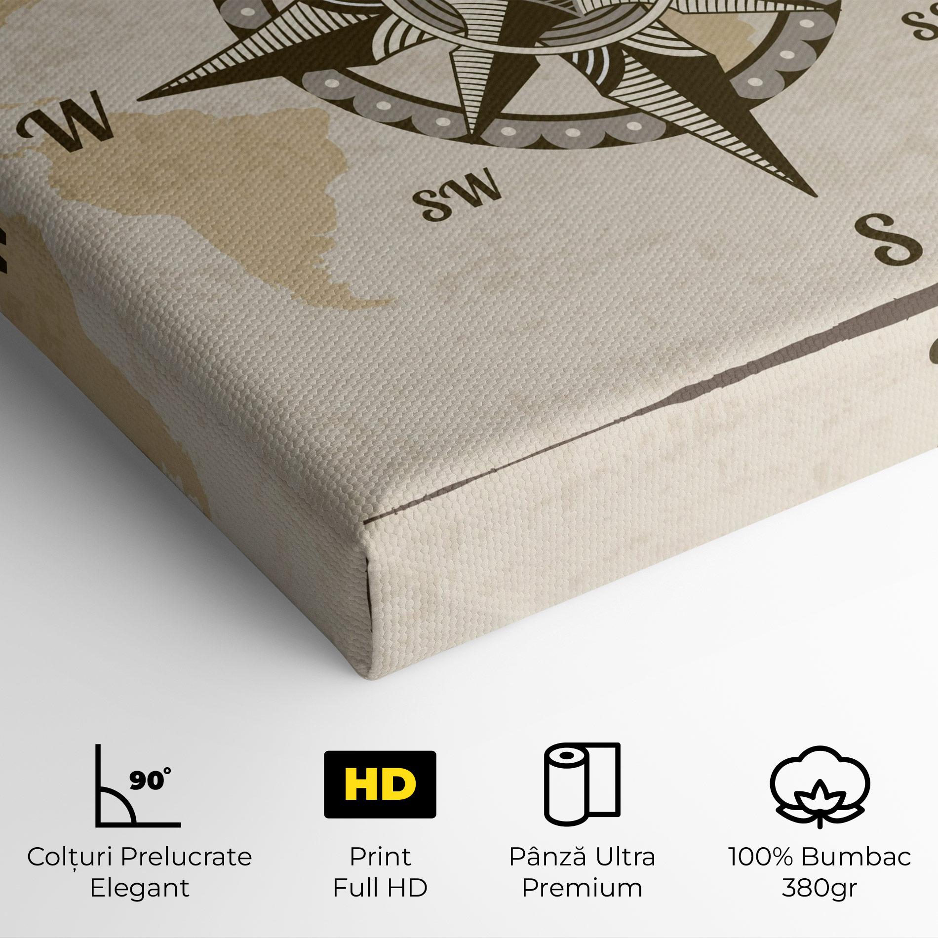 Tablou Canvas Nautical Compass mockup 4