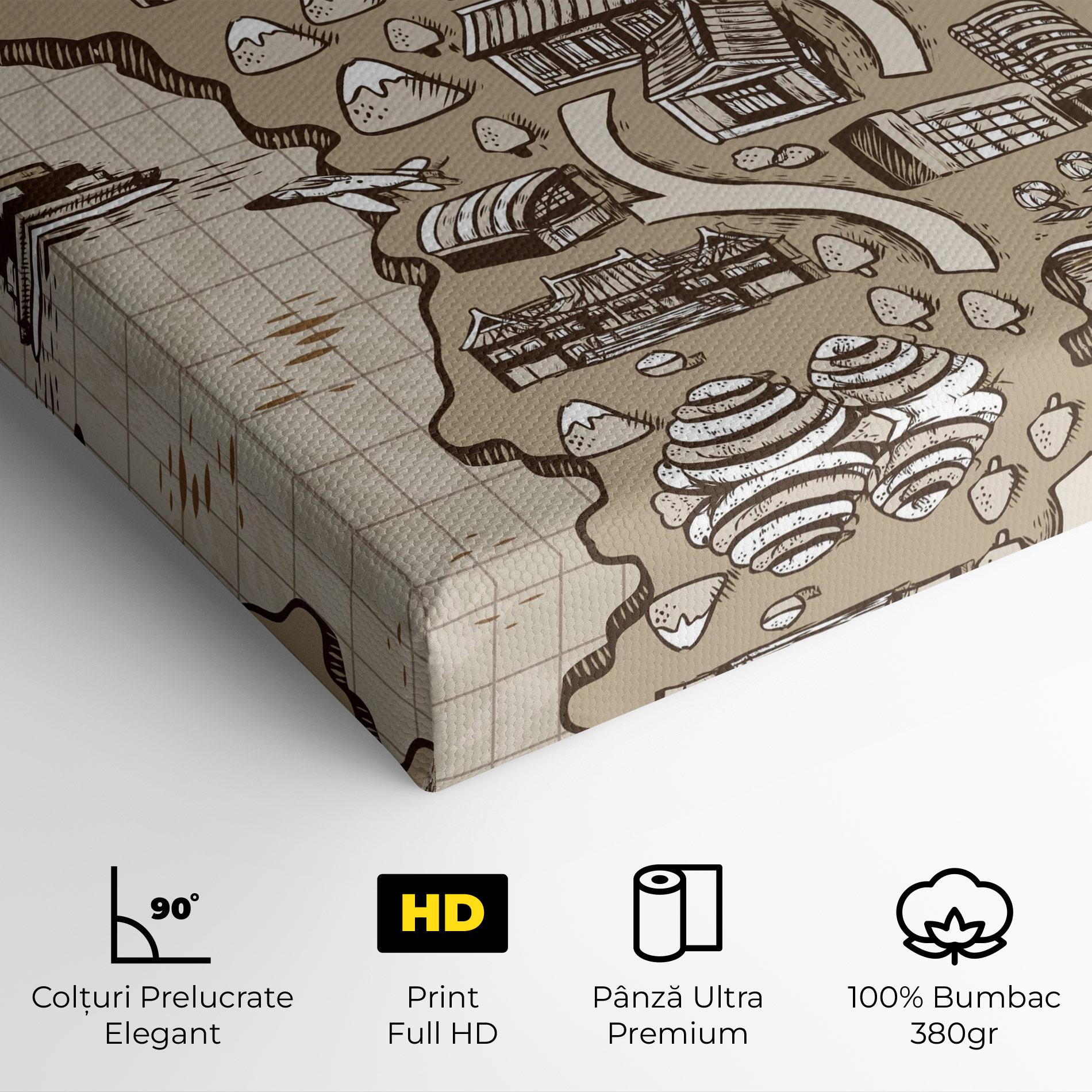 Tablou Canvas Old Korea Map mockup 4