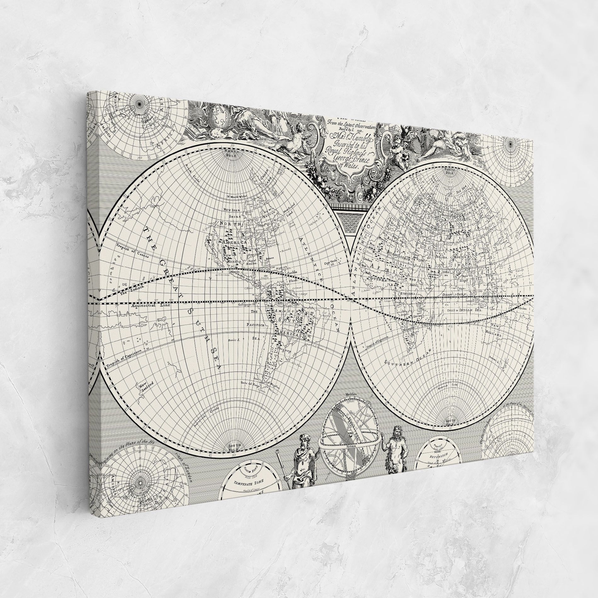 Black White Map mockup 1