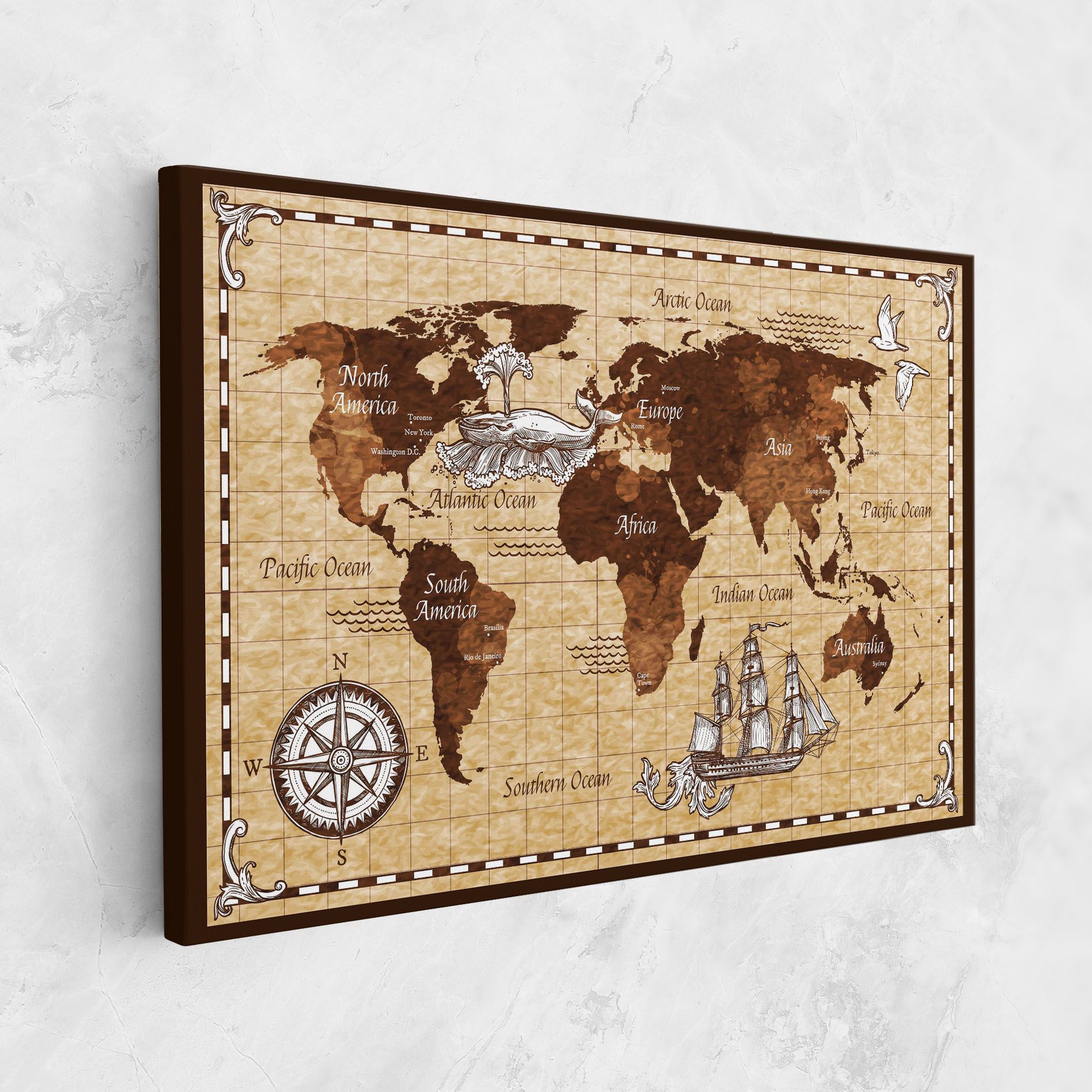 Brown Old Map mockup 1